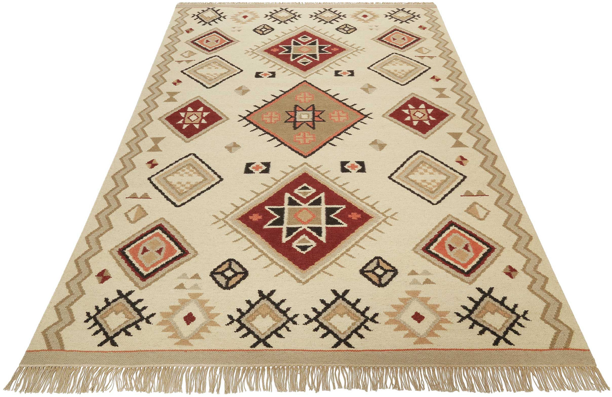Teppich »Brionne GL-82102«, rechteckig, handgewebter Naturfaserteppich aus Wolle