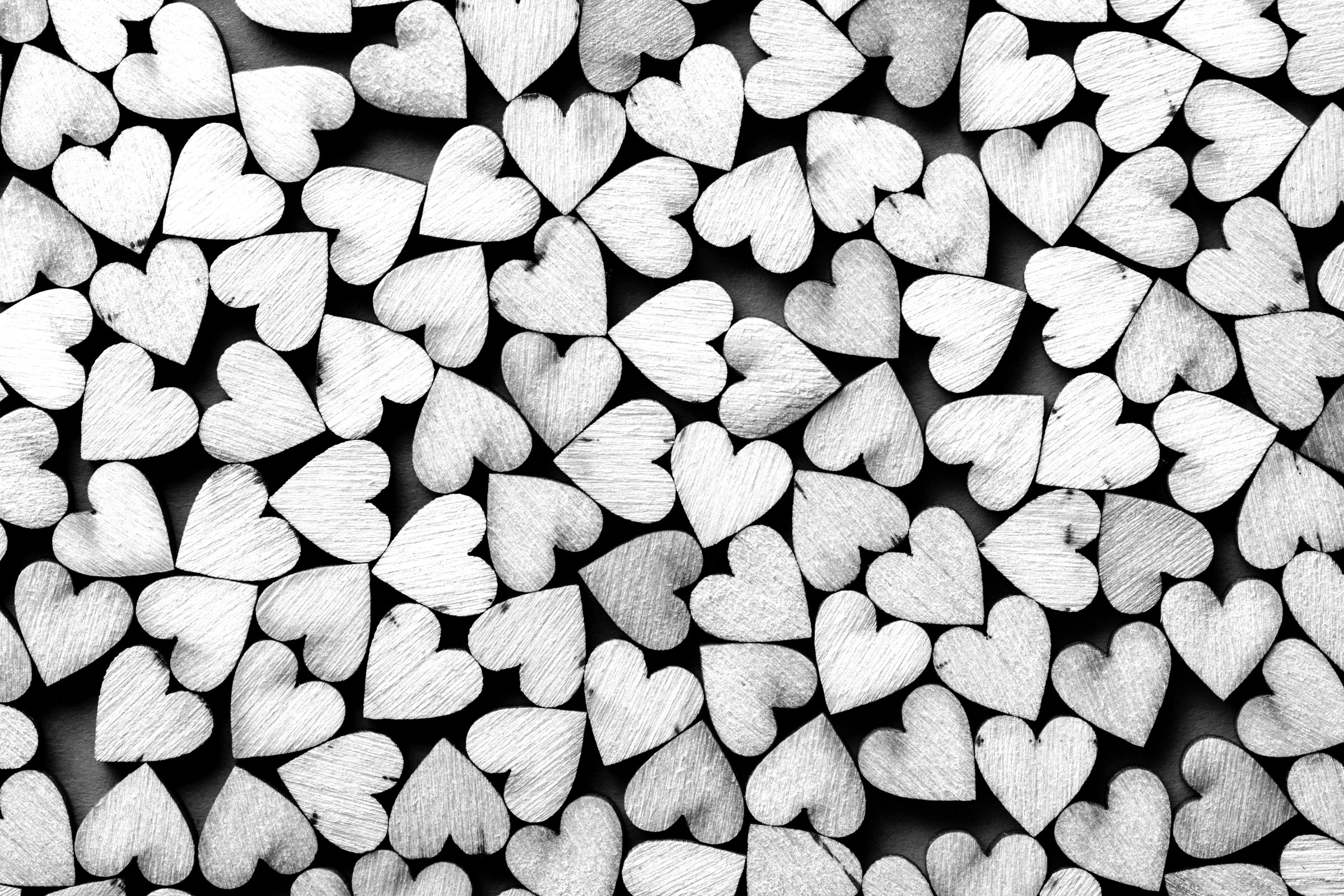 Image of Papermoon Fototapete "Herzen Schwarz & Weiss"