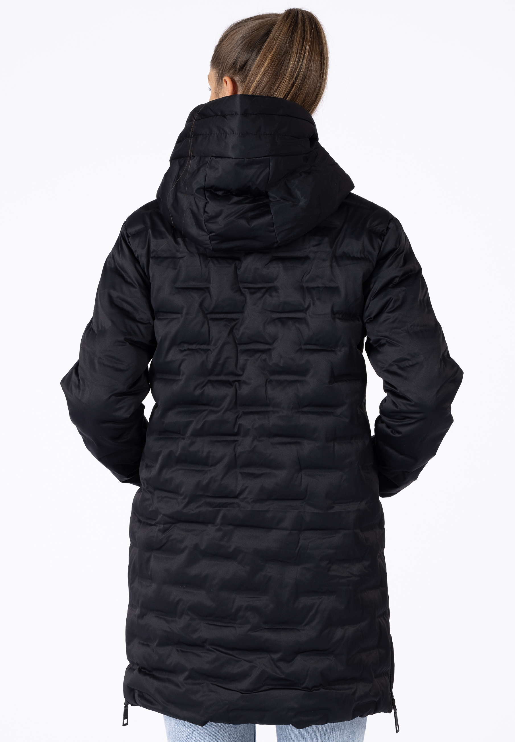 LPO Steppjacke »MARA II LONG« mit Kapuze auch in Grossen Grössen erhältlich