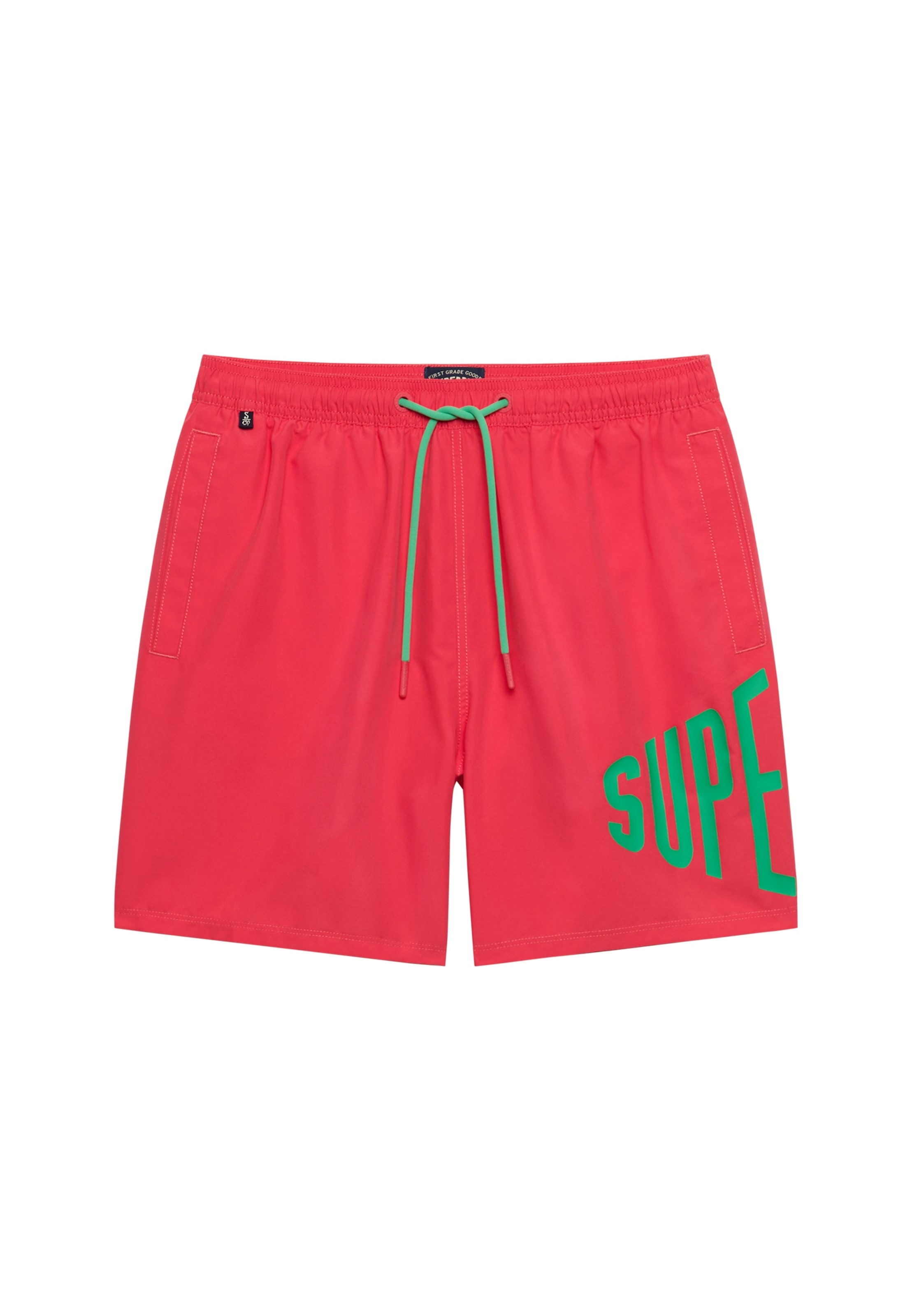 Superdry Short de bain »PRINTED LOGO 16 SWIM SHORT« coupe mode, design uni, en polyester, facile d'entretien