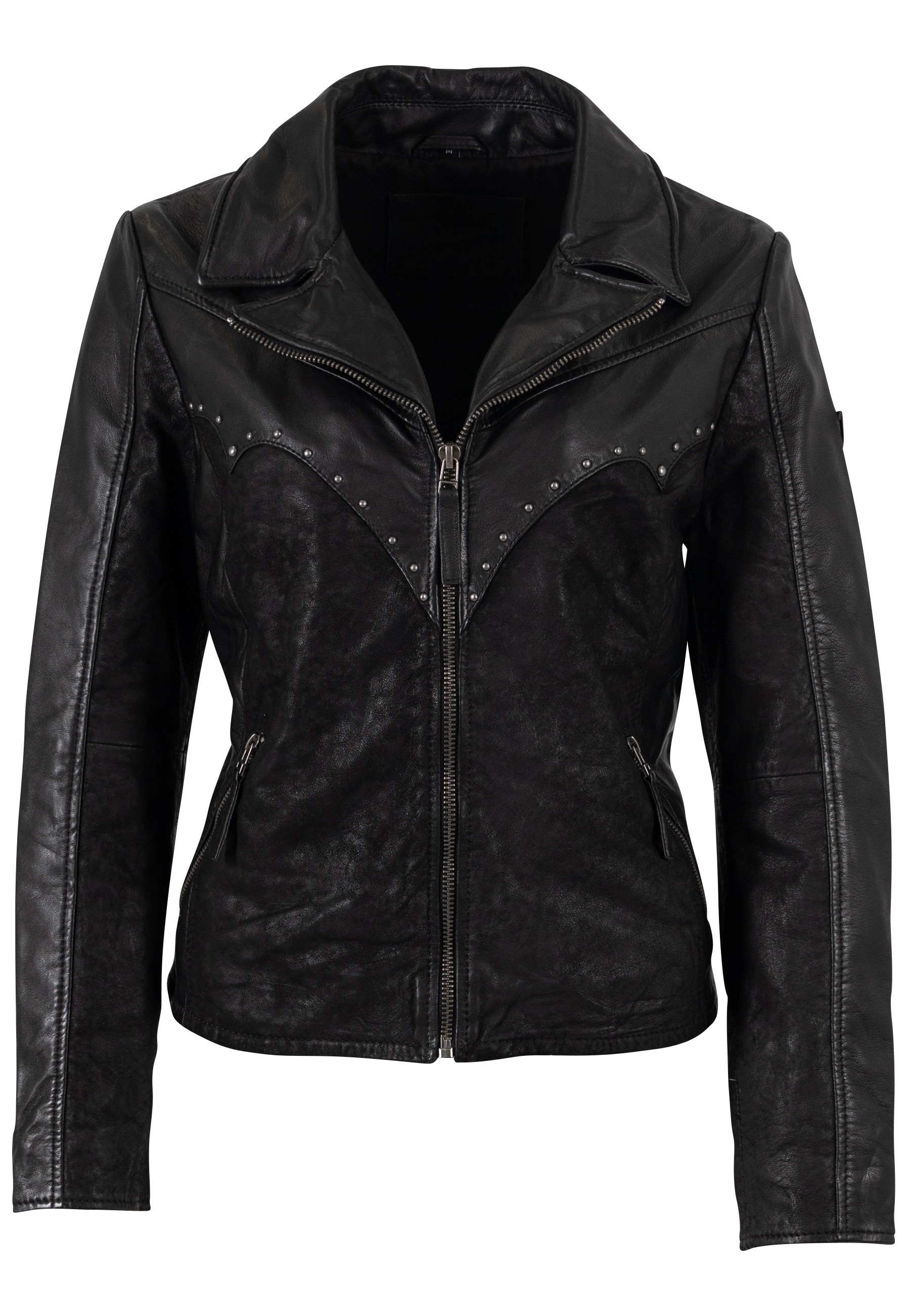 Mauritius Lederjacke »MWCollien« im Mix aus Nappa- und Nubukleder