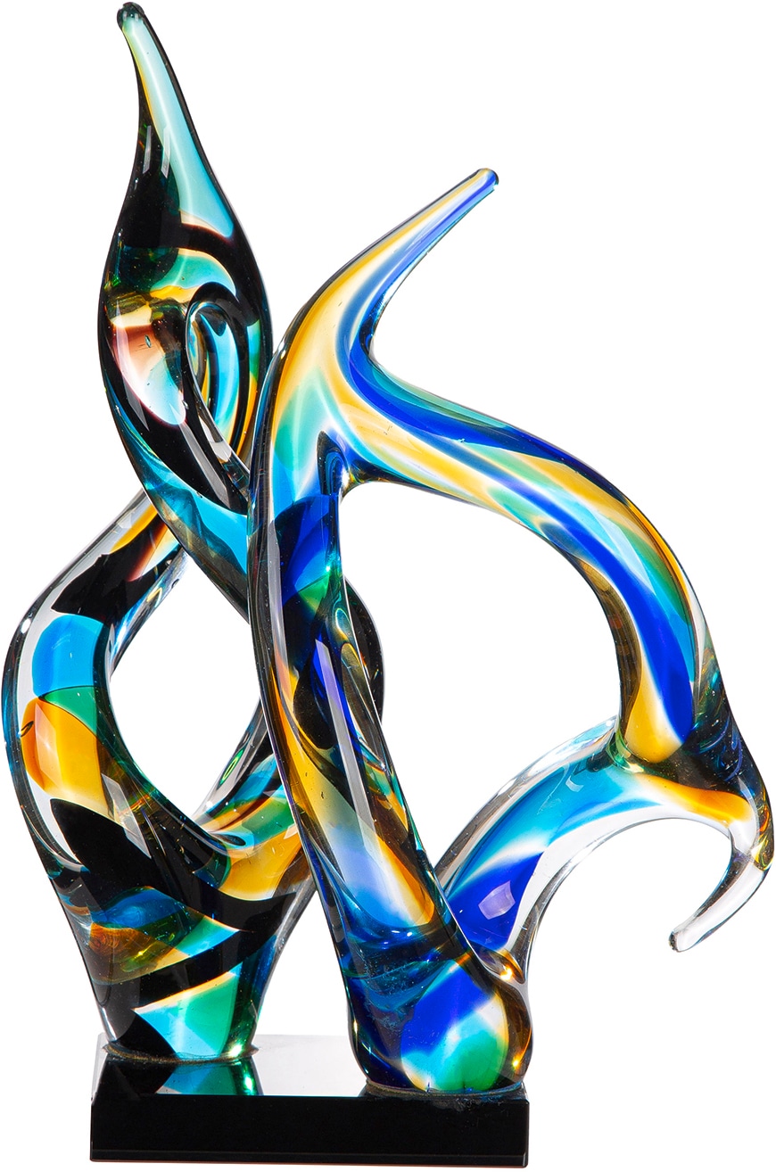 Image of GILDE Skulptur "Skulptur Dakar mehrfarbig" Ausdrucksstarke Glaskunst dekorative Figur aussergewöhnliche Skulptur