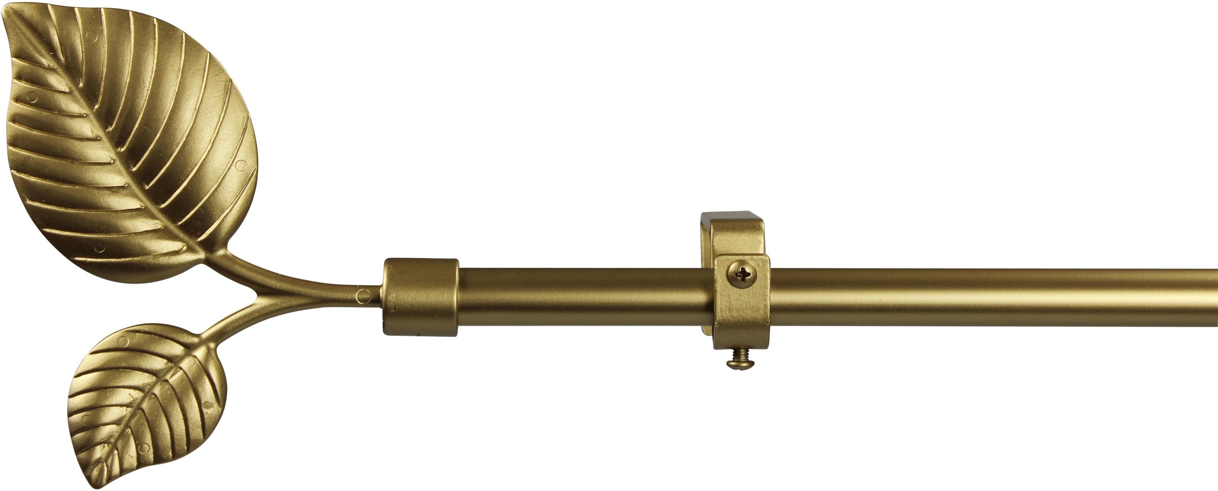 Image of GARESA Gardinenstange »SHEET mit offenem Träger«, 1 läufig-läufig, Wunschmasslänge, Vorhanggarnitur, einfache Montage, mit Stangenverbinder verlängerbar, Wandmontage, Knopf mit Blätter, ohne Ringe bei Ackermann Versand Schweiz