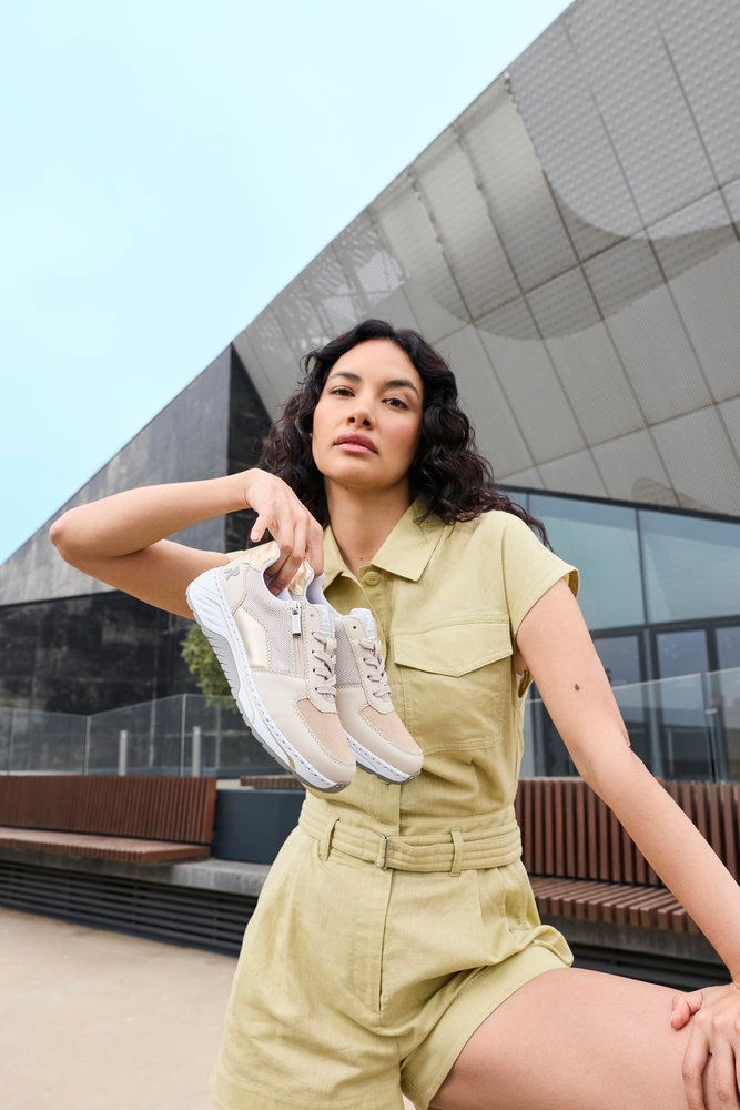 Rieker Sneakers  chaussure à lacets, chaussure basse, sneaker décontracté avec fermeture éclair