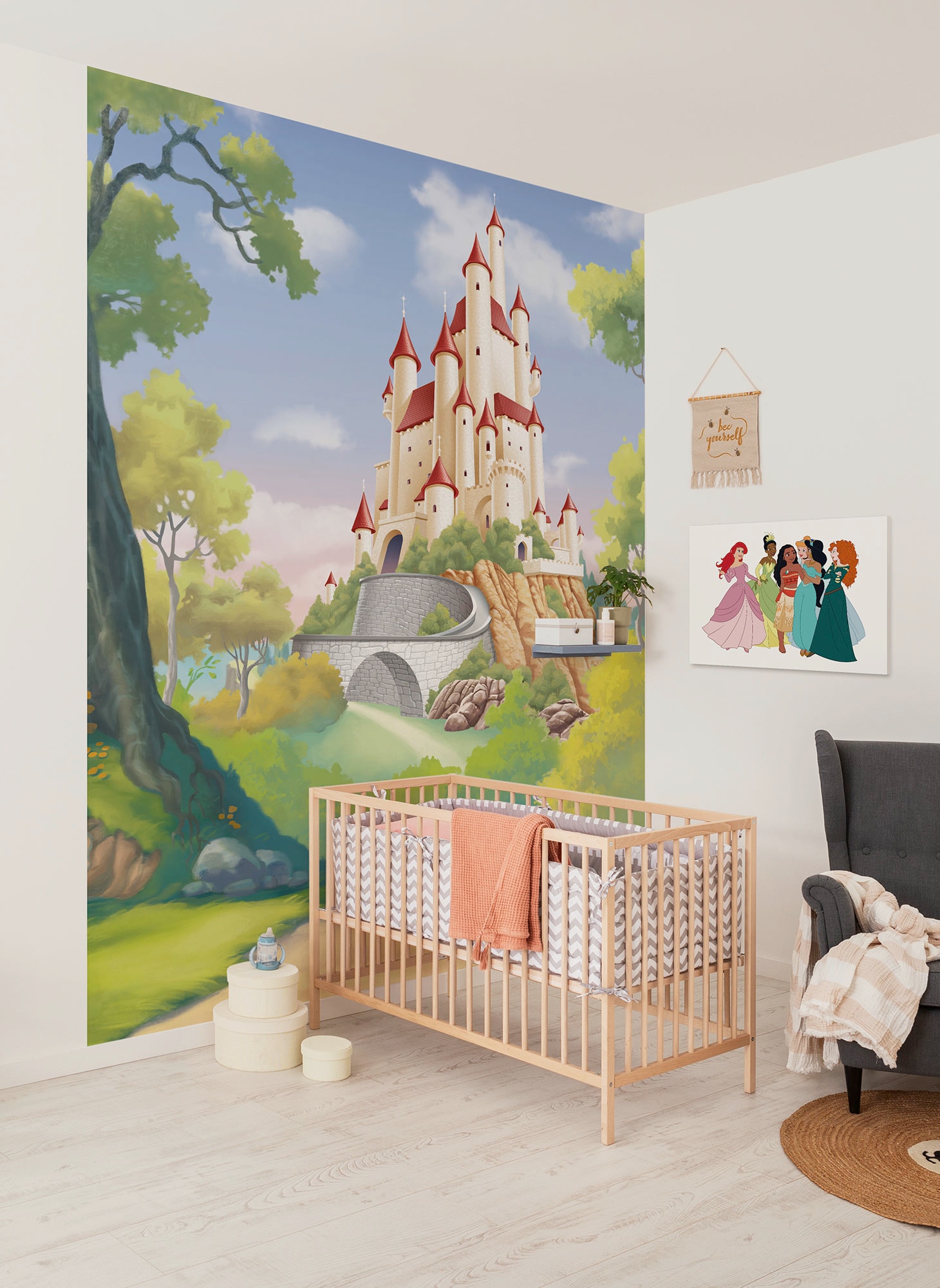 Komar Leinwandbild »Disney Princesses Together«, Disney, (Set, 1 St.), 60 x 40 cm (Breite x Höhe) - Kinderzimmer, Dekoration