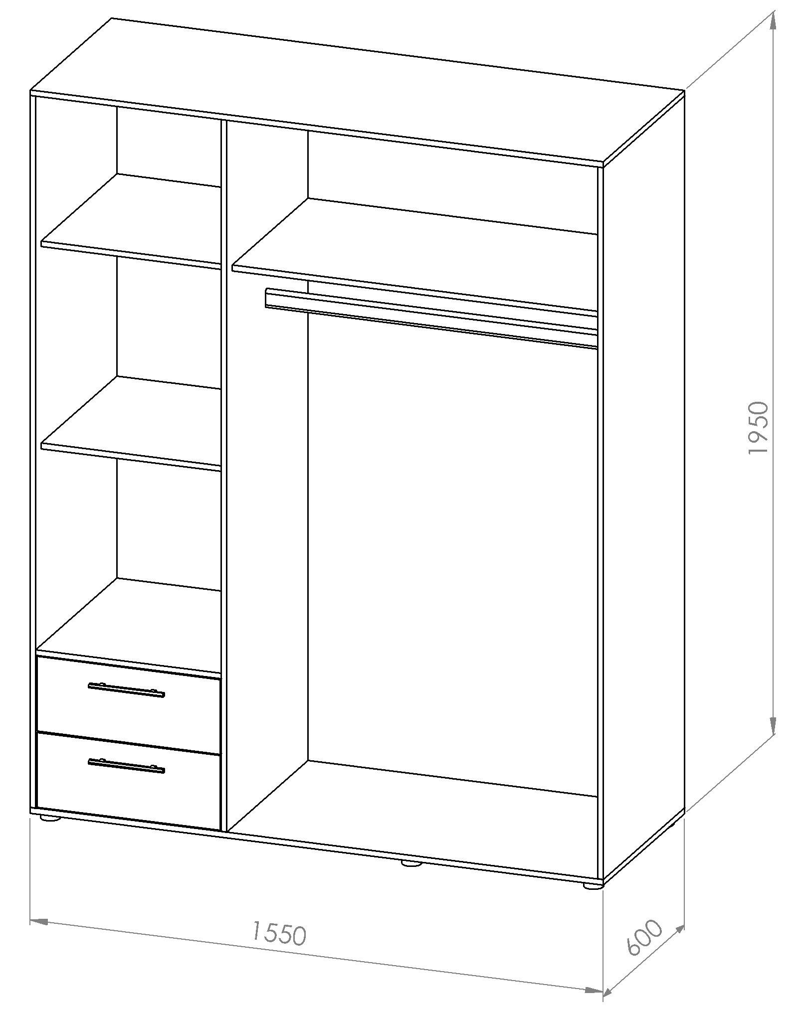 Schlafkontor Armoires à vêtements »Valencia«