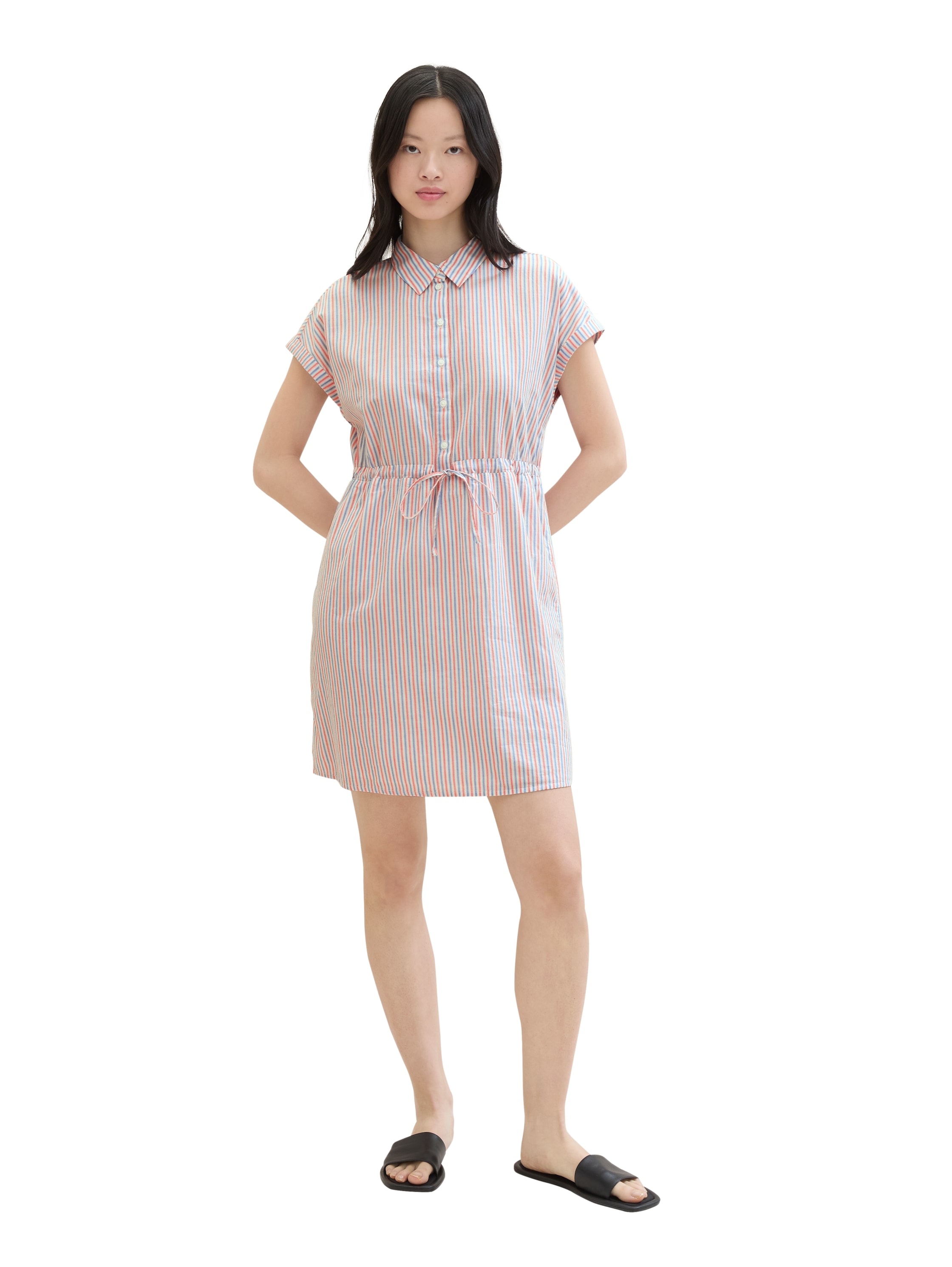 TOM TAILOR Denim Hemdblusenkleid, im Streifendessin