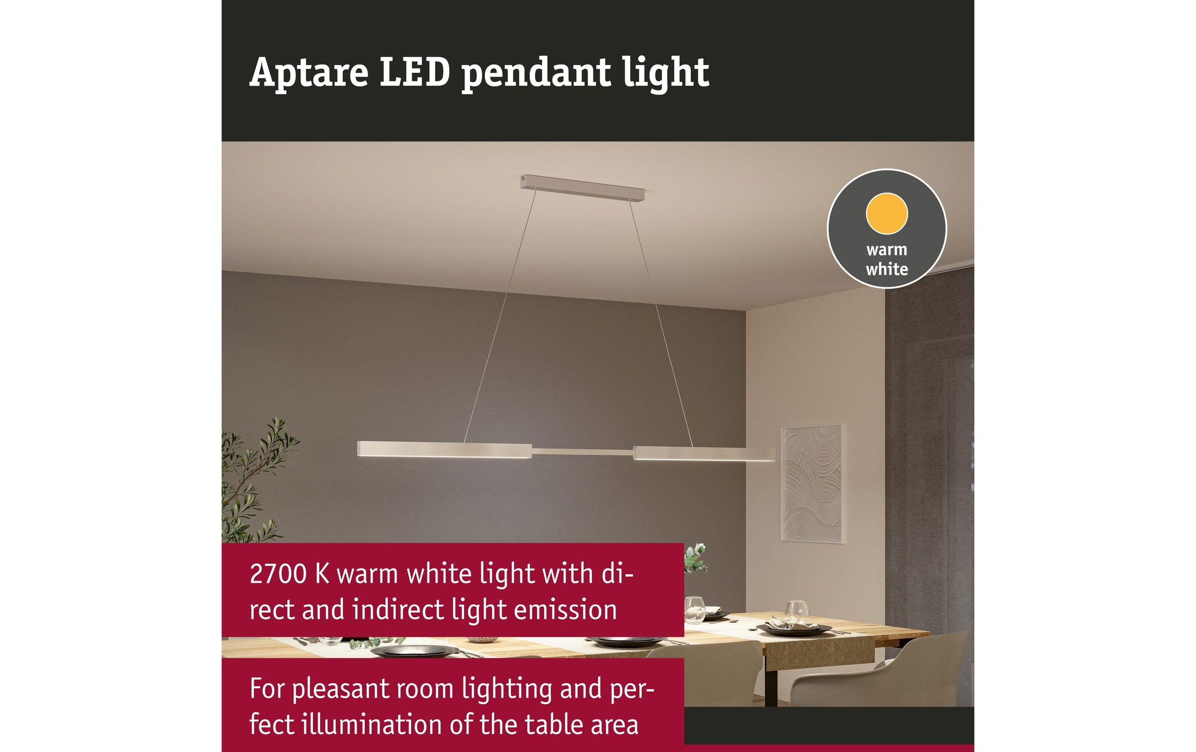 Paulmann LED Pendelleuchte »LED Touchless Sensor Aptare«, 1 flammig