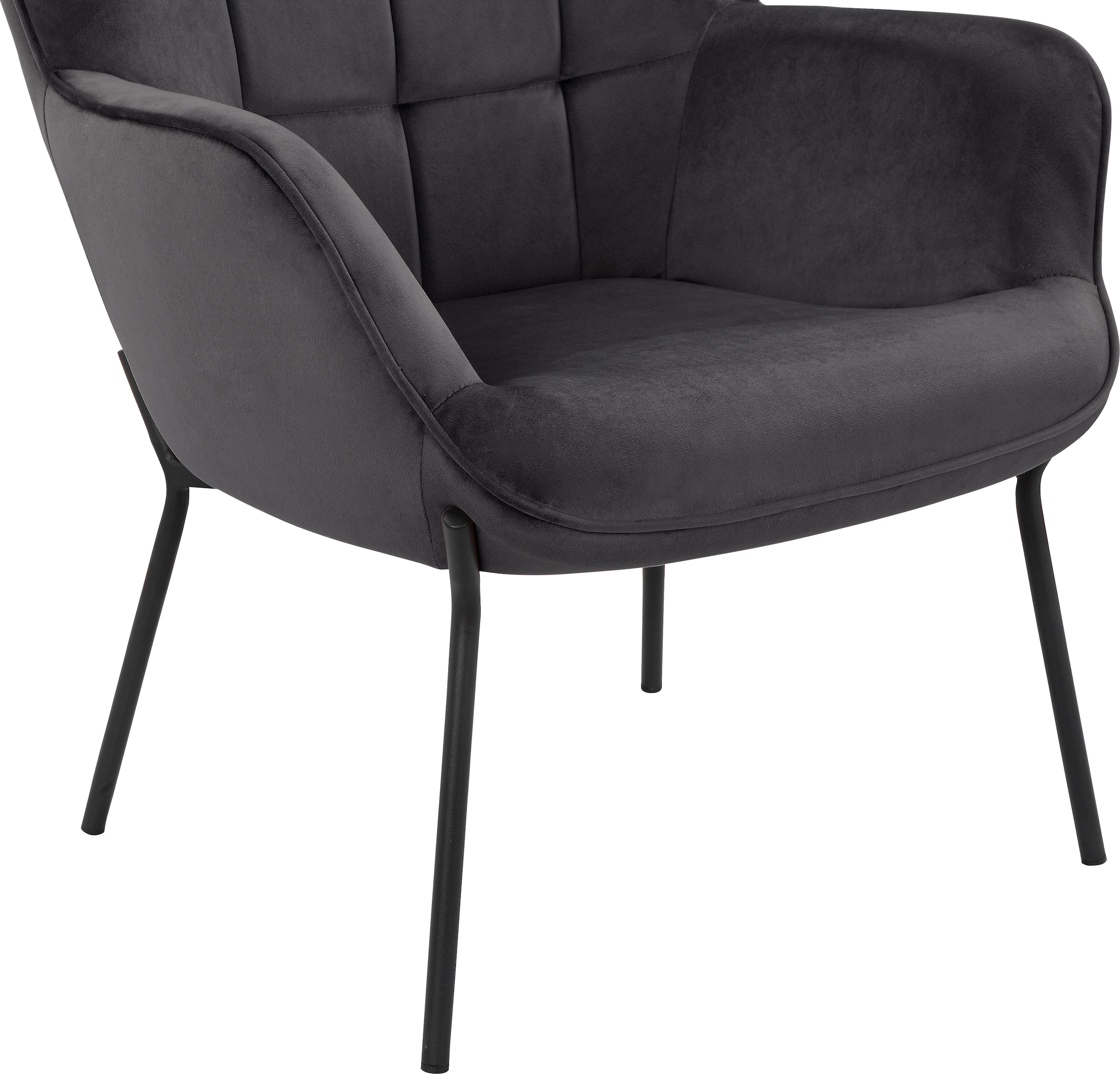 GOODproduct Loungesessel »Luukas«, (1 St.), Stoff recyceltes Polyester, Sitz und Rücken gepolstert, Sitzhöhe 46 cm