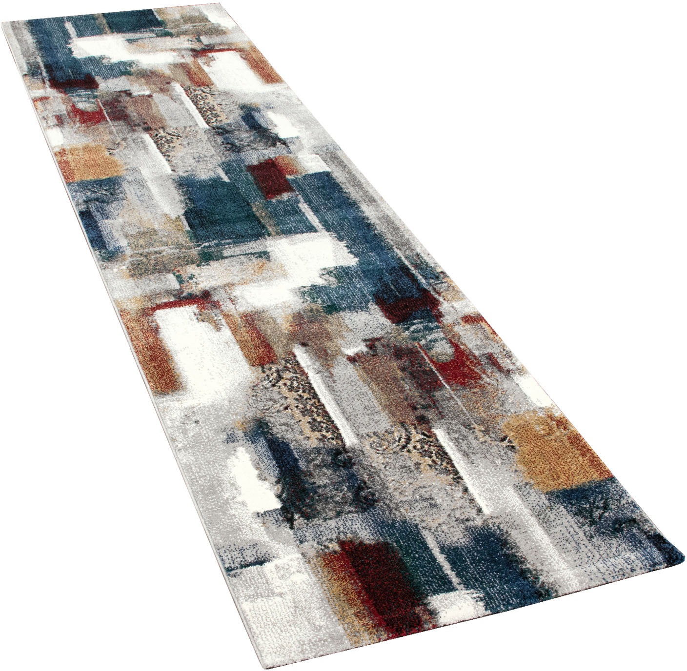 Image of Paco Home Läufer »Smaragd 749«, rechteckig, 13 mm Höhe, Teppich-Läufer, Kurzflor, modernes abstraktes Design, ideal im Flur & Schlafzimmer bei Ackermann Versand Schweiz