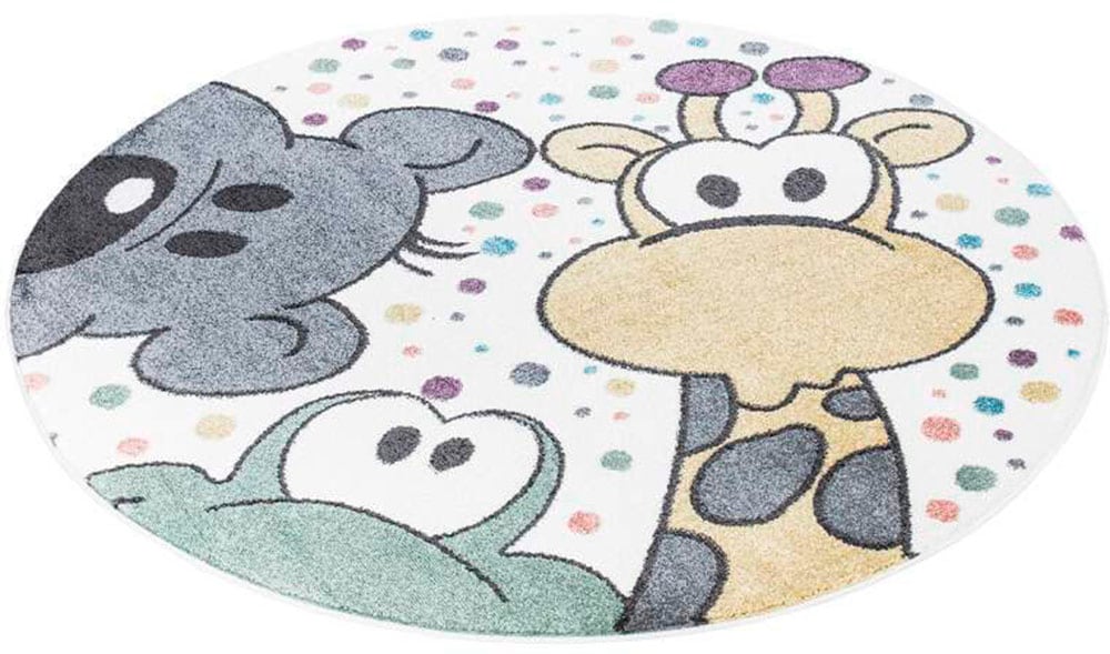 Carpet City Kinderteppich »ANIME913«, rund, Kinderzimmer Teppich Modern mit lustigen Cartoon-Figuren, Multi