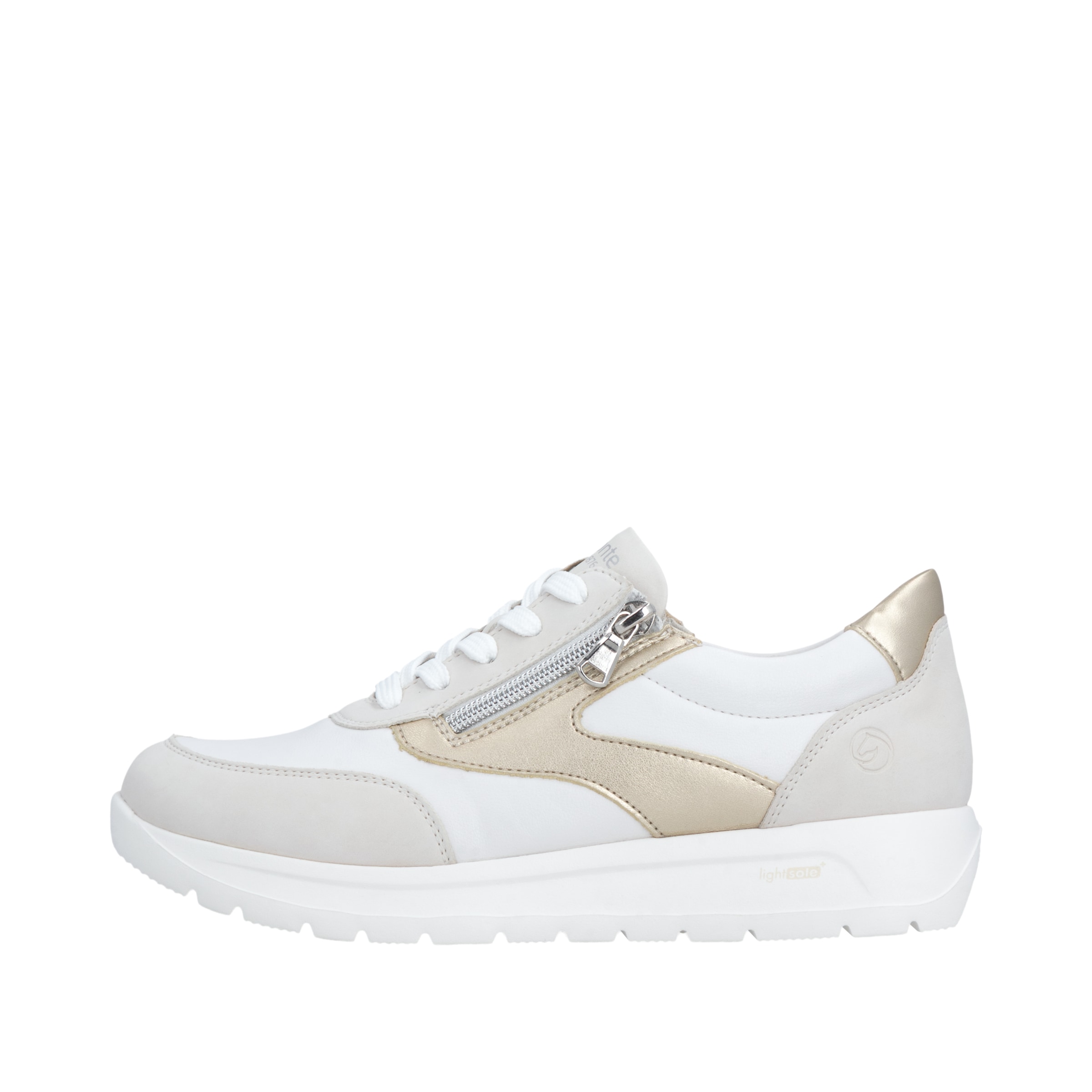 Remonte Keilsneaker  Schnürschuh, Halbschuh, Casual-Sneaker mit seitlichem Reissverschluss