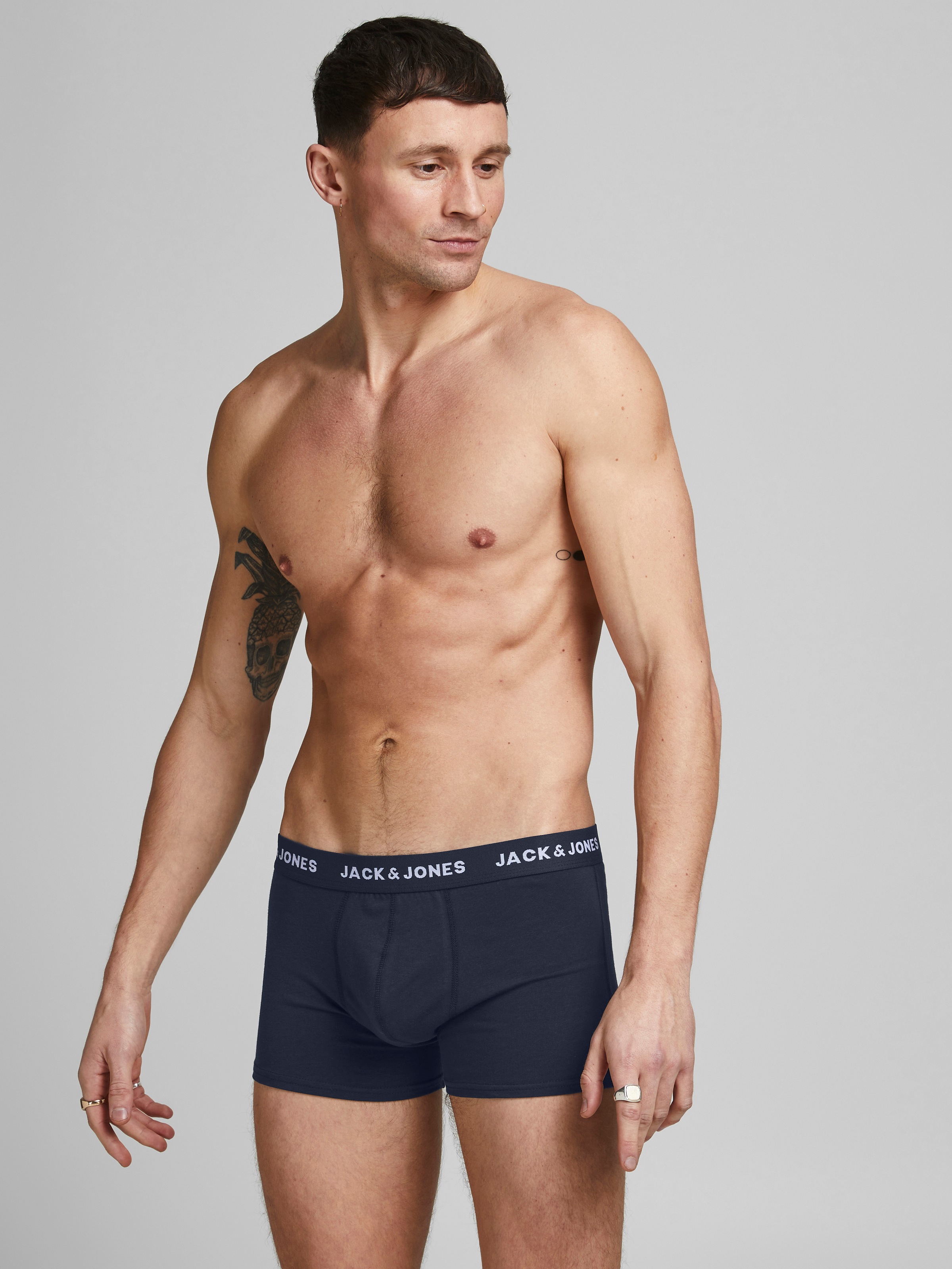 Jack & Jones Trunk »JACSOLID 10er-Pack, bequem, elastisch, ideal für jeden Tag«, (Packung, 10 St.), meliert, modisch, eng anliegend, Baumwollmischung, Bündchen