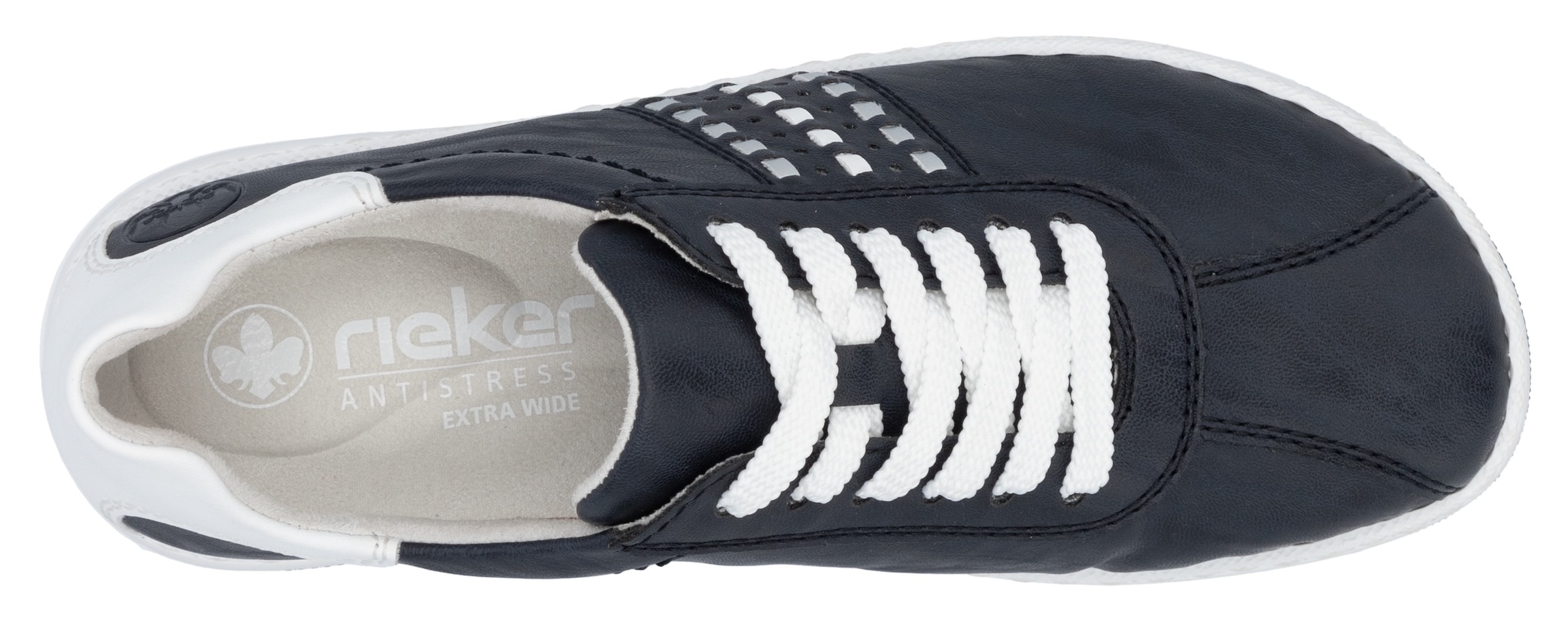 Rieker Sneaker  , Halbschuh, Freizeitschuh, Schnürschuh mit gepolstertem Schaftrand