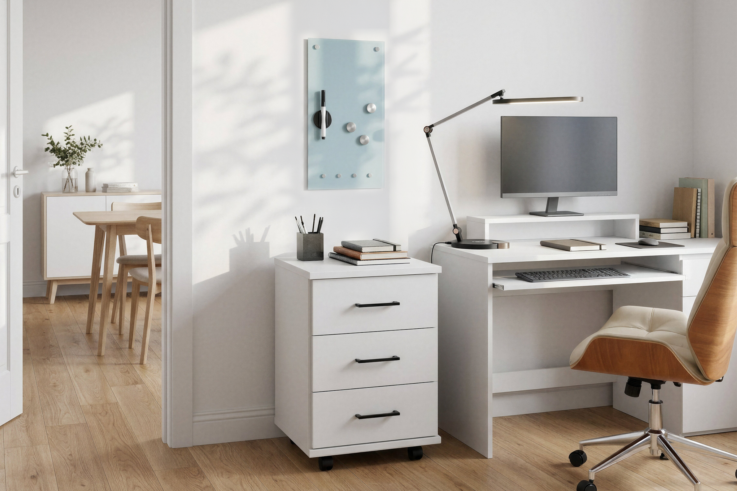 Wimex Caisson à roulettes »Home Desk« mit 3 Schubladen, 46cm breit, 58cm hoch