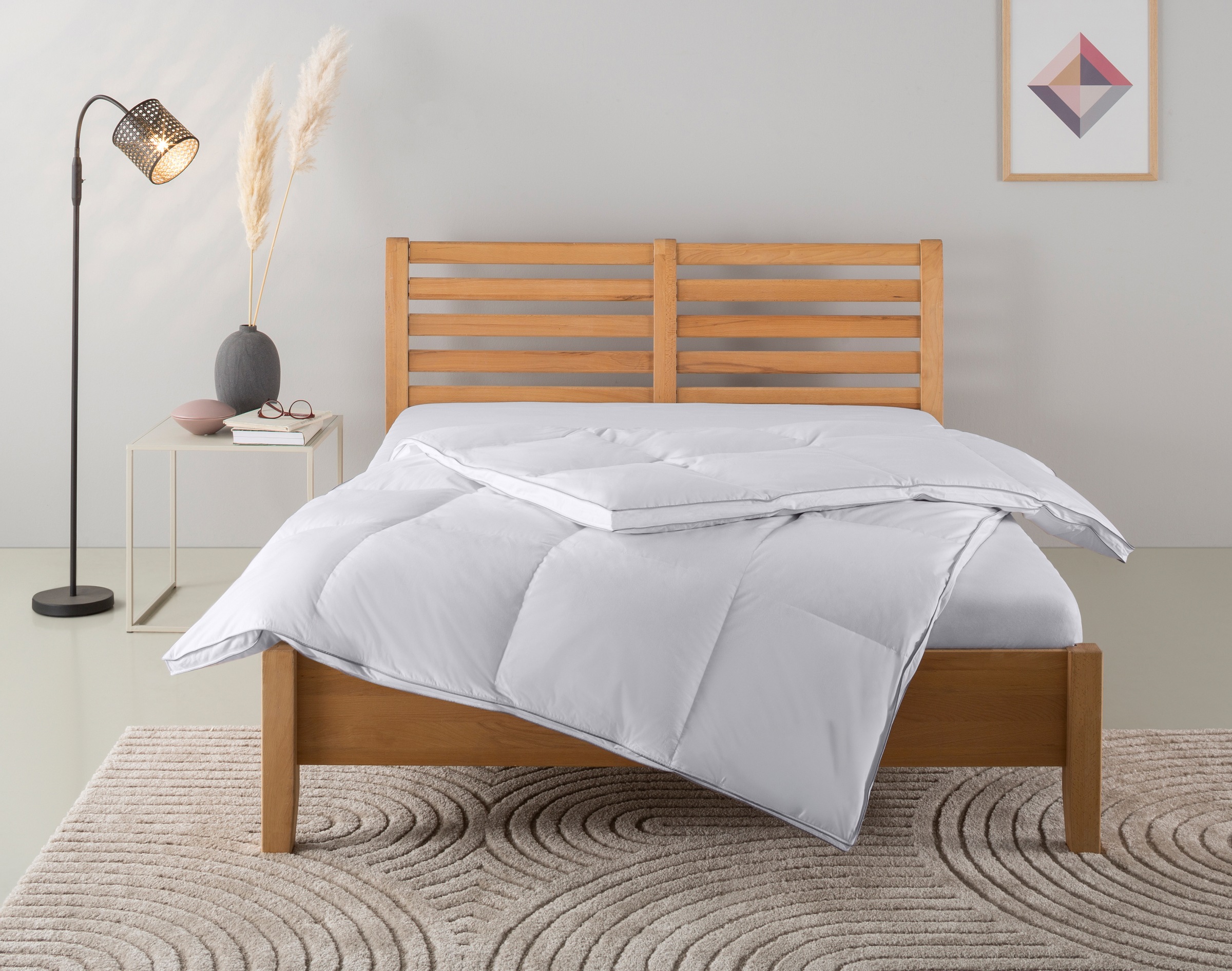 Image of GOODproduct Daunenbettdecke "Moulle, Bettdecke 135x200 cm und 155x220 cm" extrawarm Füllung 90% Daunen & 10% Federn 1 Stk. tlg. Bettdecken, Sommer oder Winter, Decke, Made in Germany, atmungsaktiv