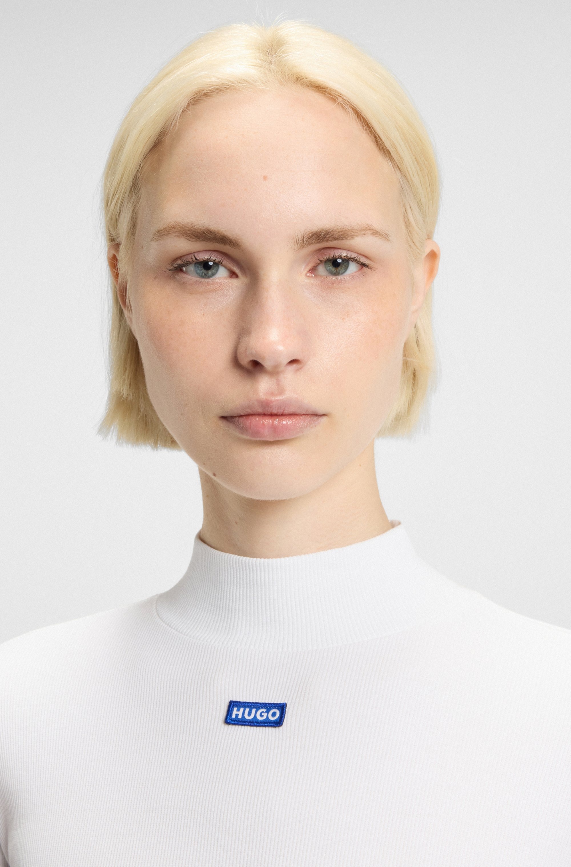 HUGO Blue T-shirt à manches longues »Easy Longsleeve« mit Stehkragen