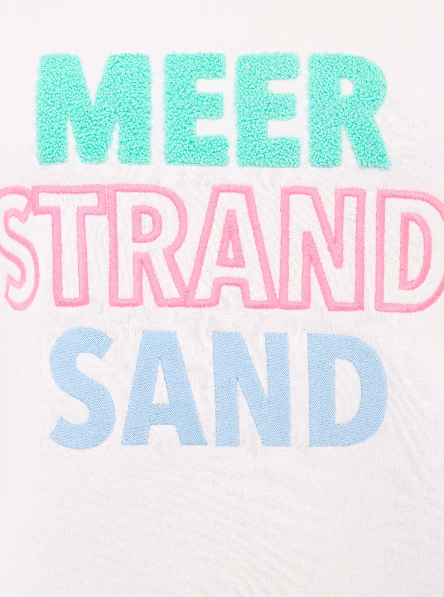 Zwillingsherz Sweater »"Meer Strand Sand"«, mit Used-Look Kanten