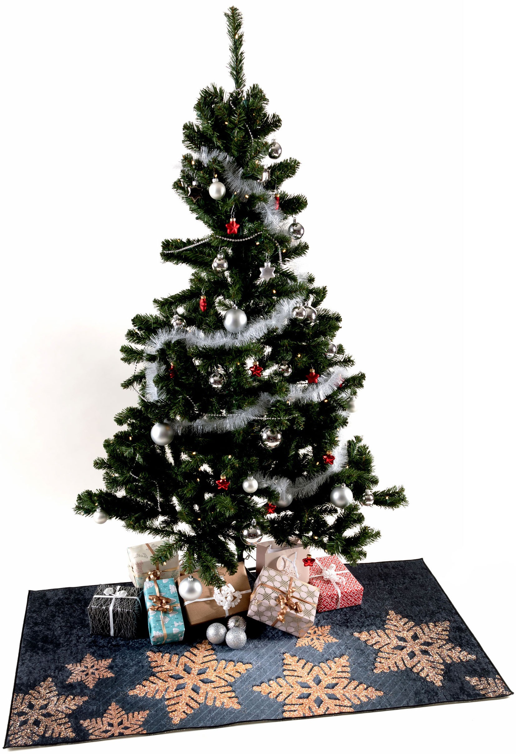 Weihnachten, Weihnachtsbaum »Christmas Sehrazat 1227«, Teppich rechteckig, kaufen jetzt Unterlage waschbar,