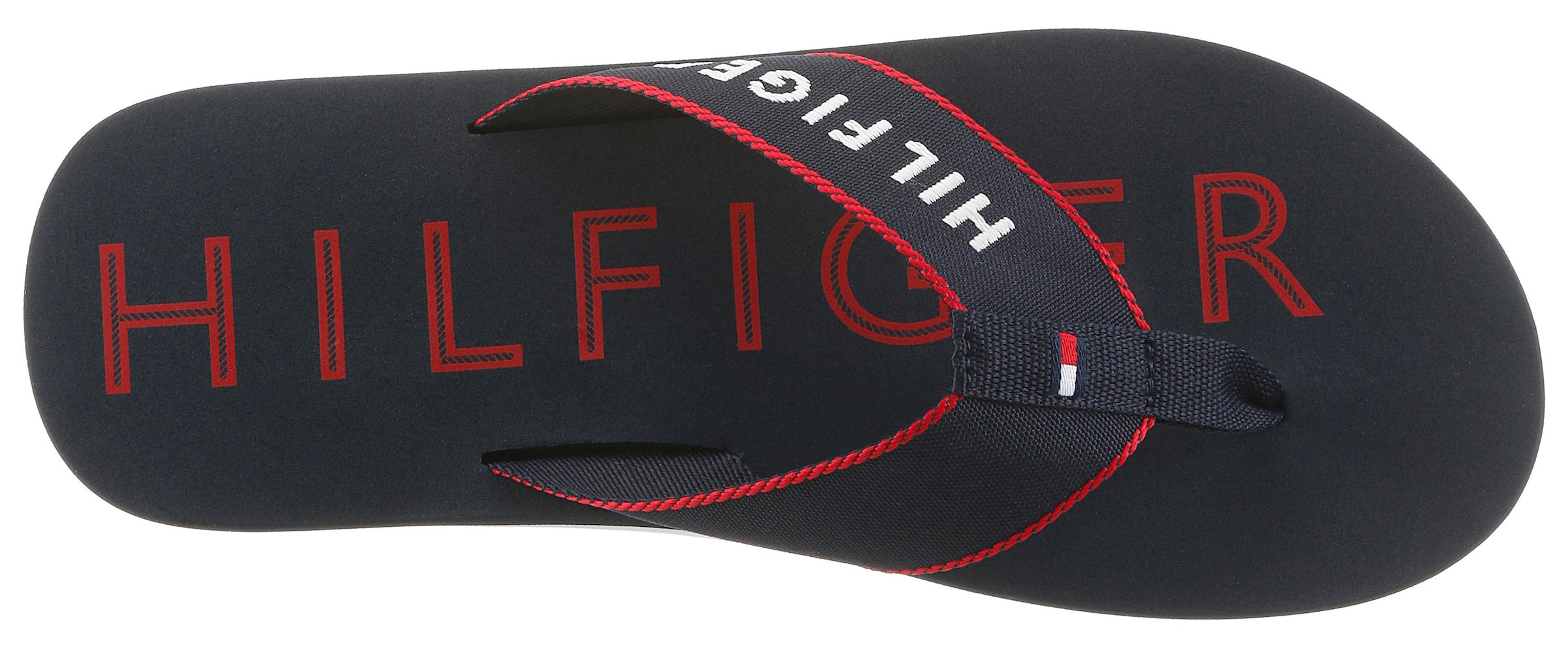Tommy Hilfiger Séparateur d'orteils »SPORTY HILFIGER BEACH SANDAL«  Sommerschuh, Strandschuh mit Kontrastbesätzen