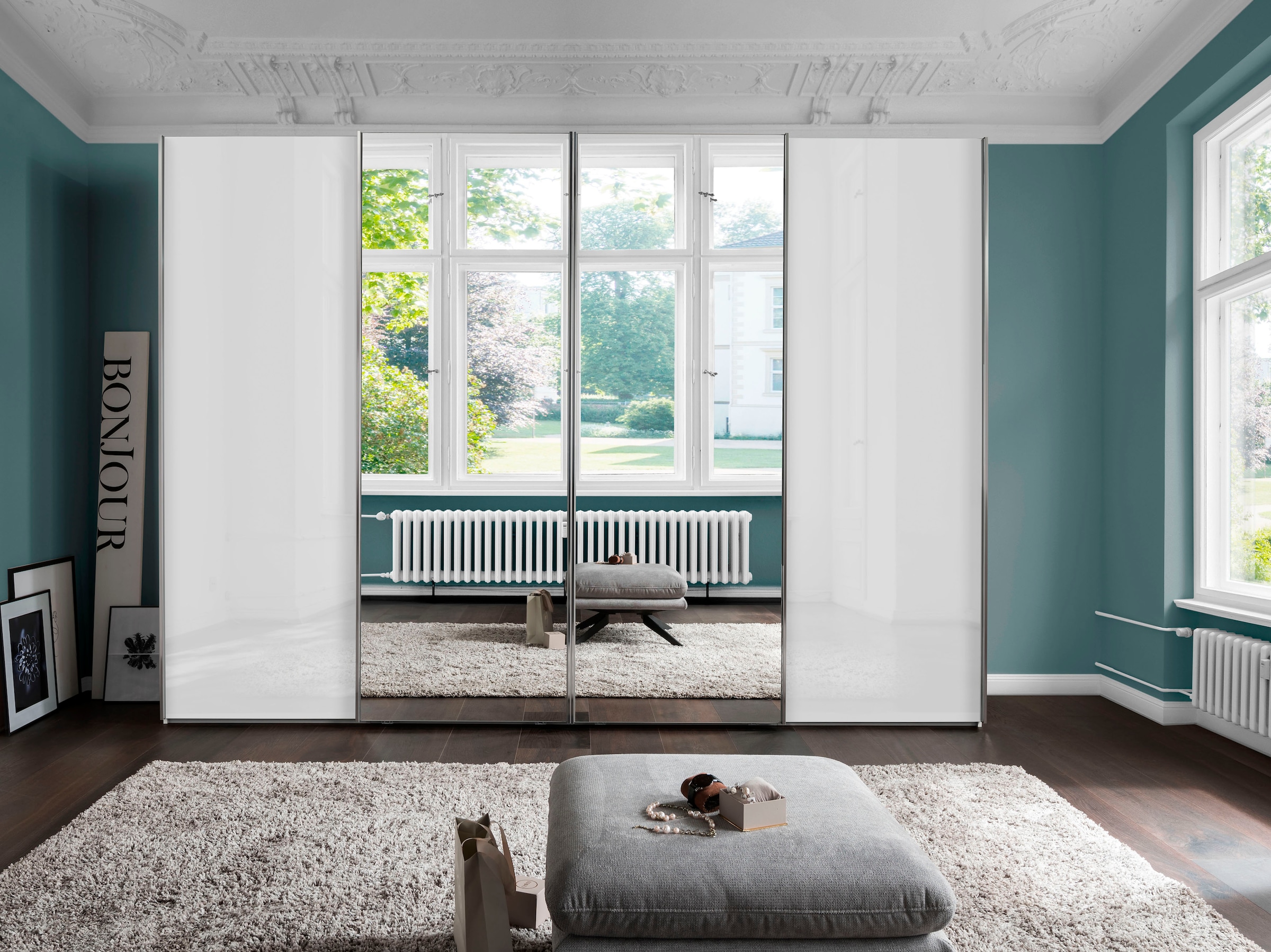 WIEMANN Armoire à portes coulissantes »Monaco« hochwertige Glas- und Spiegelfront