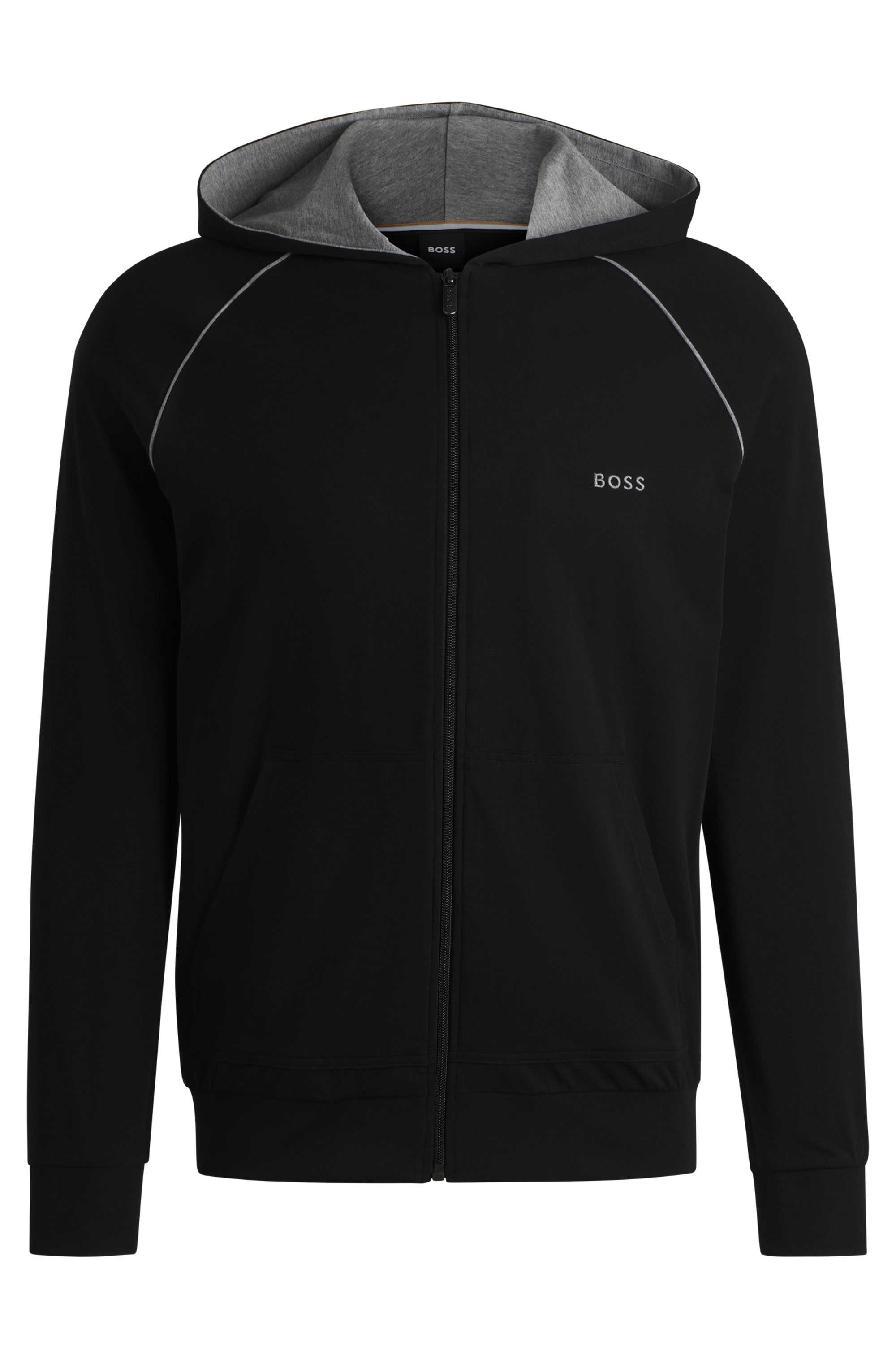 BOSS Kapuzensweatjacke »Mix&Match Jacket H«, mit BOSS Stickerei auf der Brust