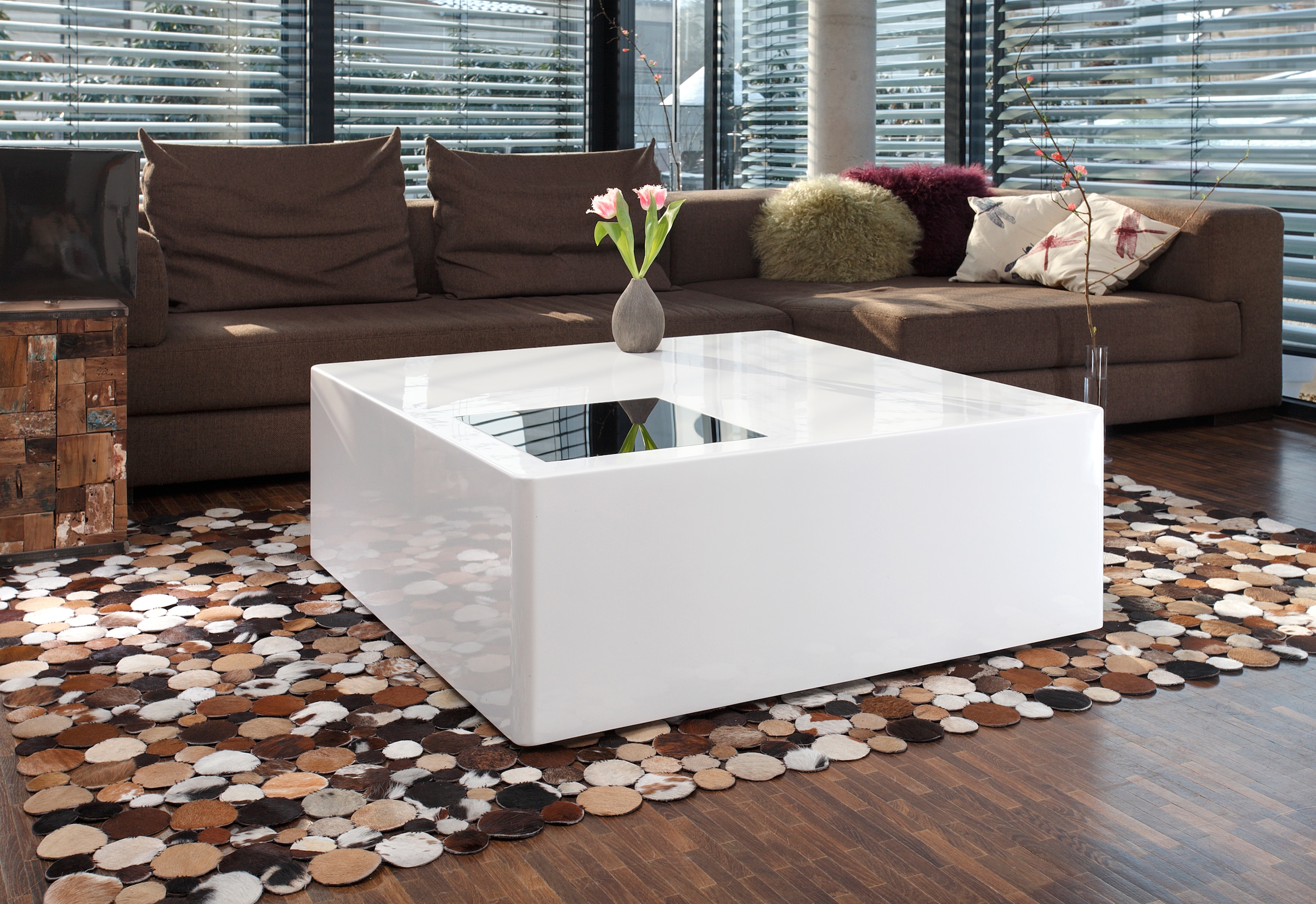 Image of SalesFever Couchtisch "Couchtisch mit Stil" Schwarzglas Quadrat: Eleganlt