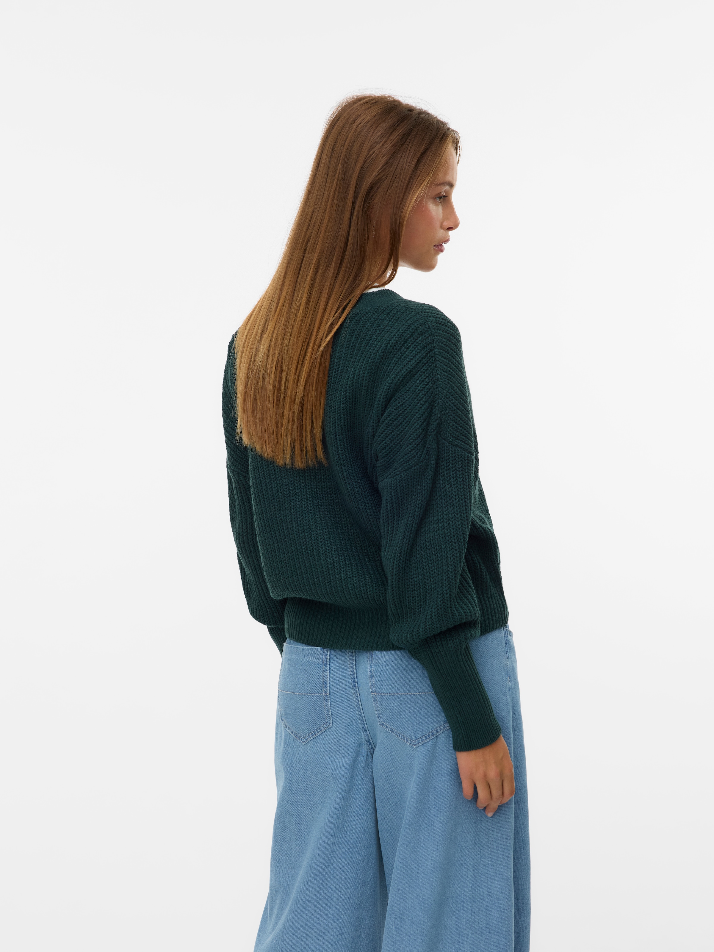 Vero Moda Veste en tricot »VMLEA LS V-NECK CUFF CARDIGAN NOOS« fibre synthétique, coupe régulière