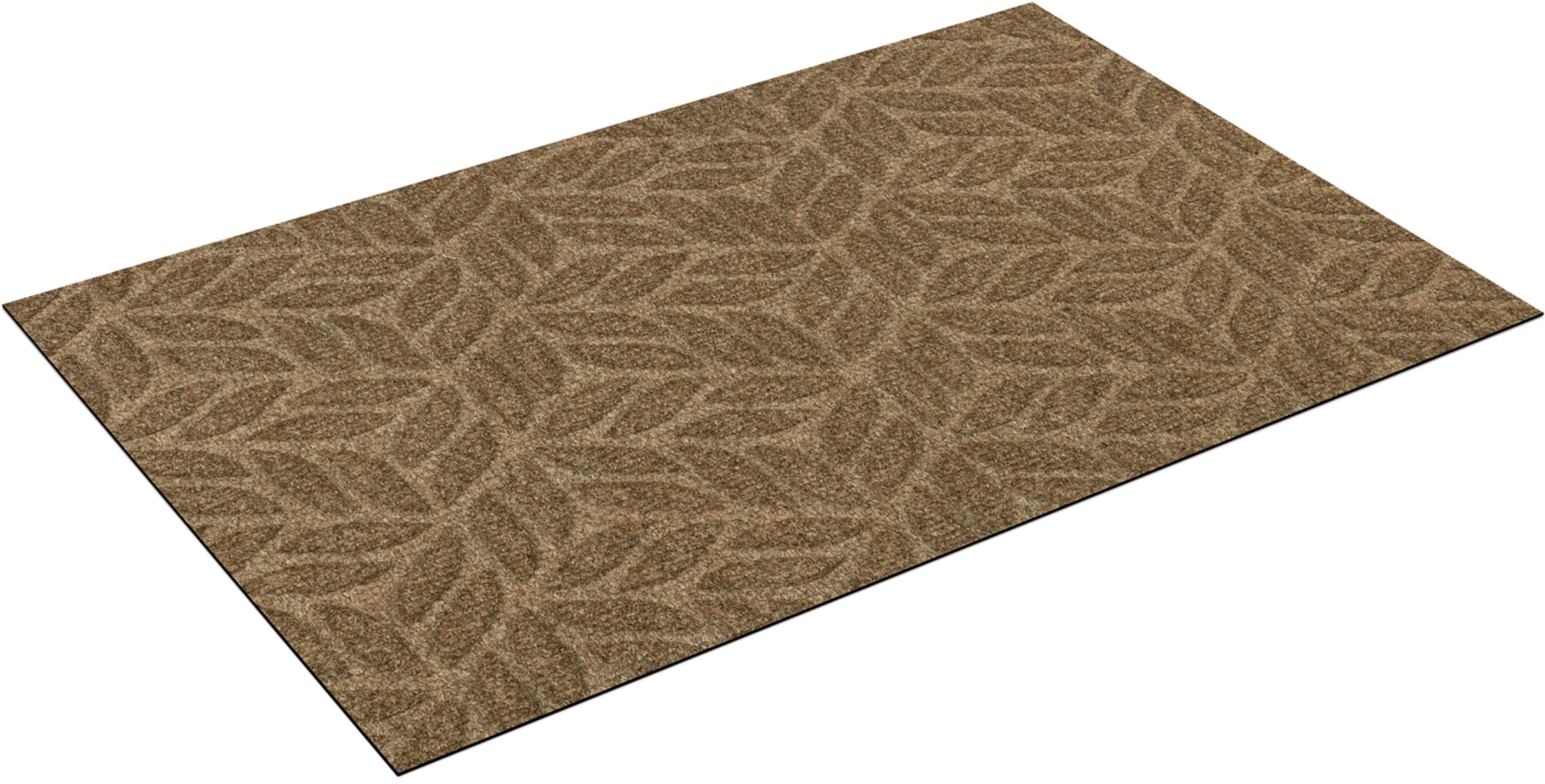 Image of wash+dry by Kleen-Tex Fussmatte "DUNE Leaves Taupe" rechteckig 8 mm Höhe