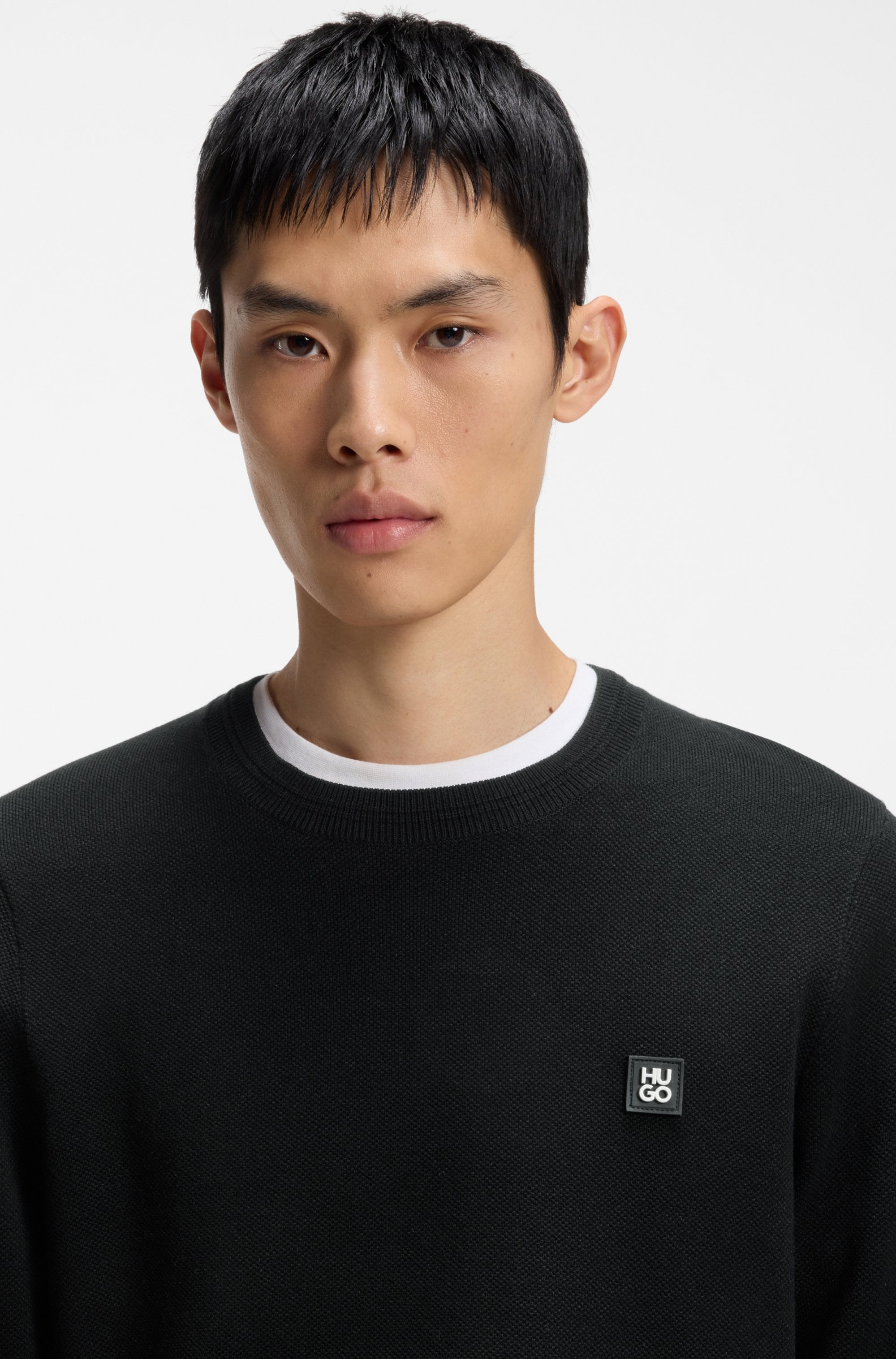 HUGO Strickpullover »Setallo« Feinstrick, Viskose-Mix, Regular Fit