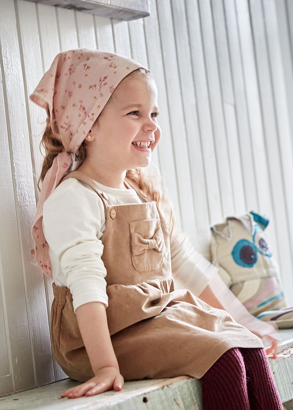 MAXIMO Robe à bavette hoher Baumwollanteil, Stretch-Cord, mit Trägern, Gummizug