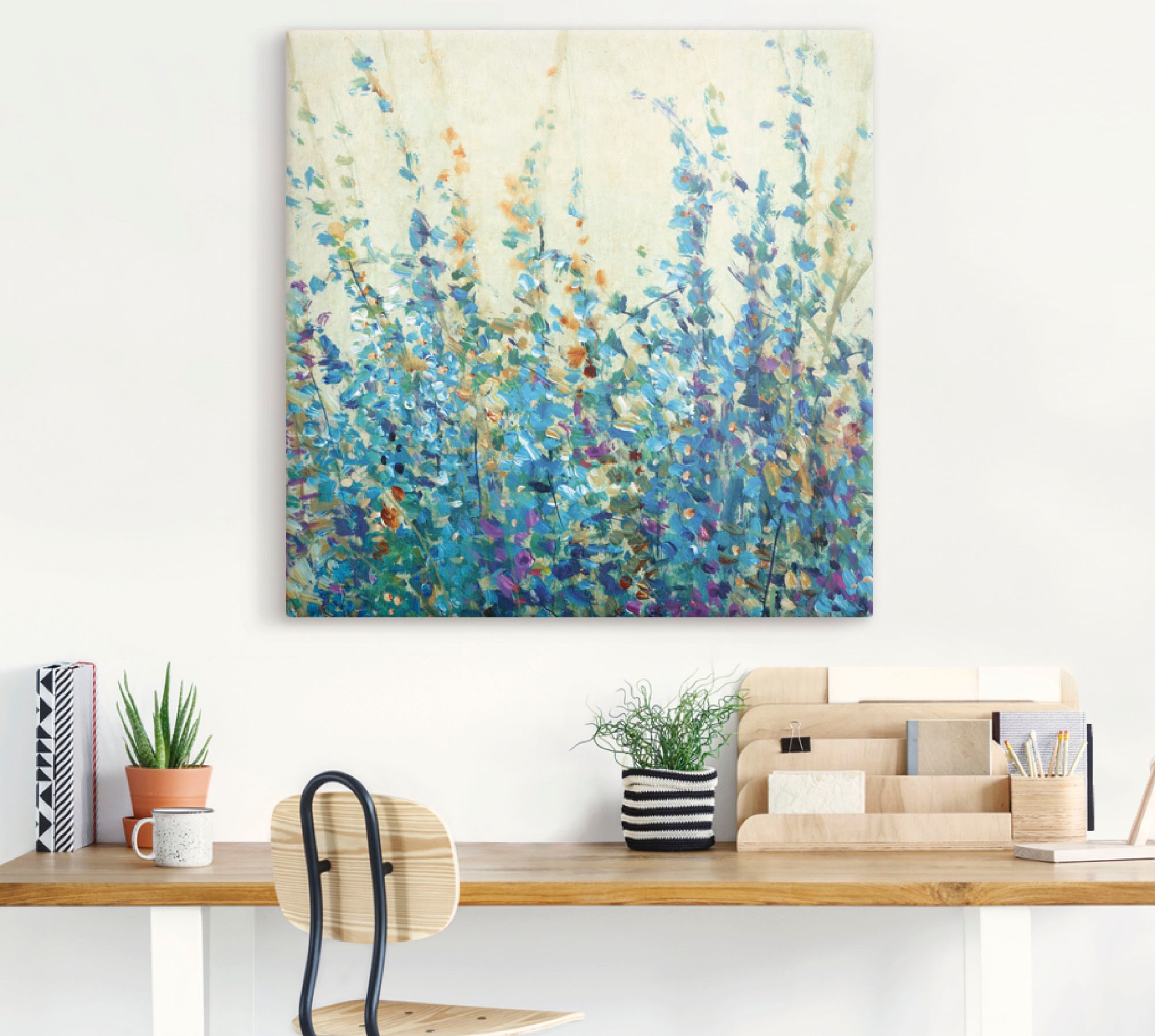 Artland Wandbild »Blautöne II«, Blumenwiese, (1 St.), als Leinwandbild, Wandaufkleber in verschied. Grössen