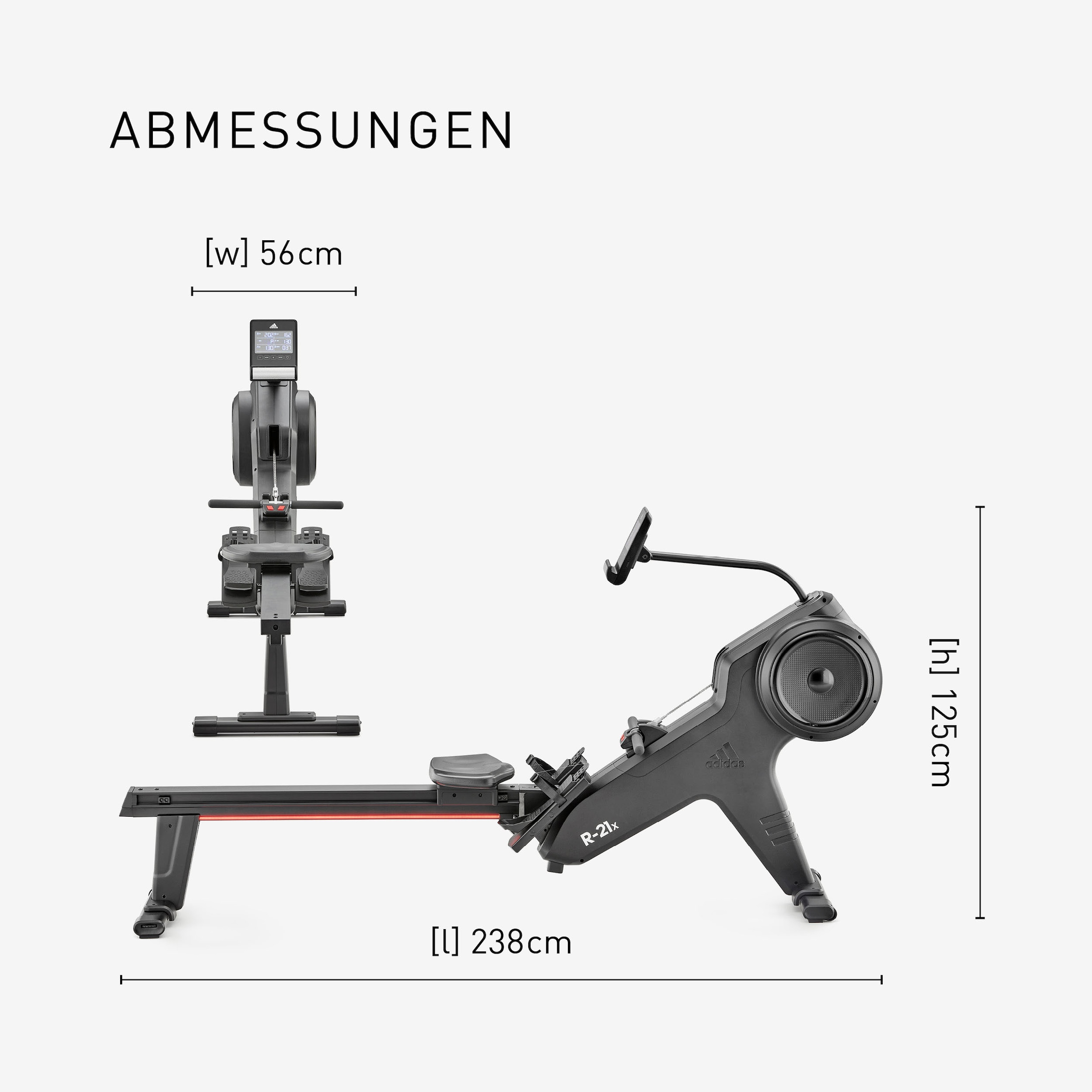 adidas Performance Rudergerät »Rudergerät R-21x«, Rudermaschine, 16 Widerstandsstufen