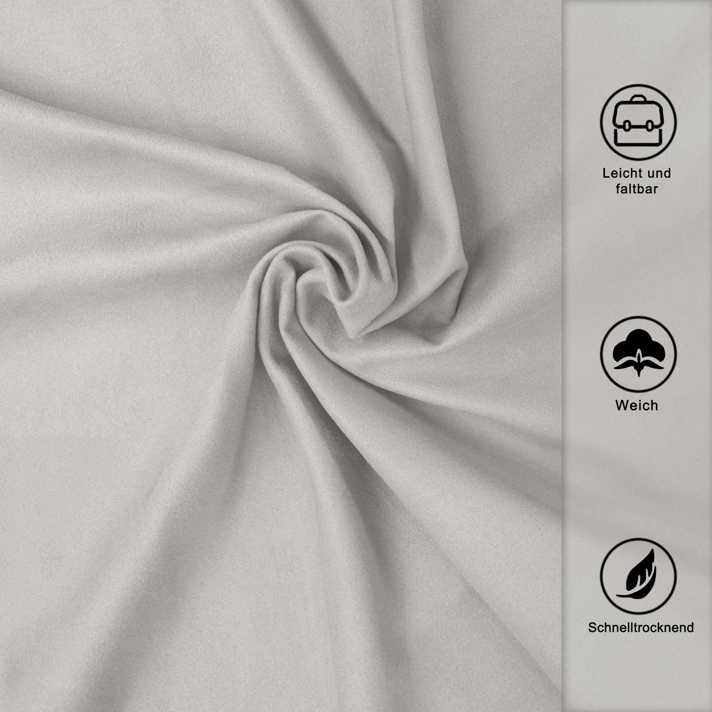 my home Handtücher »Xavi, 4 Teile, ideal als Sporthandtuch, Reisehandtuch, Strandtuch« diverse Grössen, sehr leicht, kompakt, schnelltrocknend, Mikrofaser