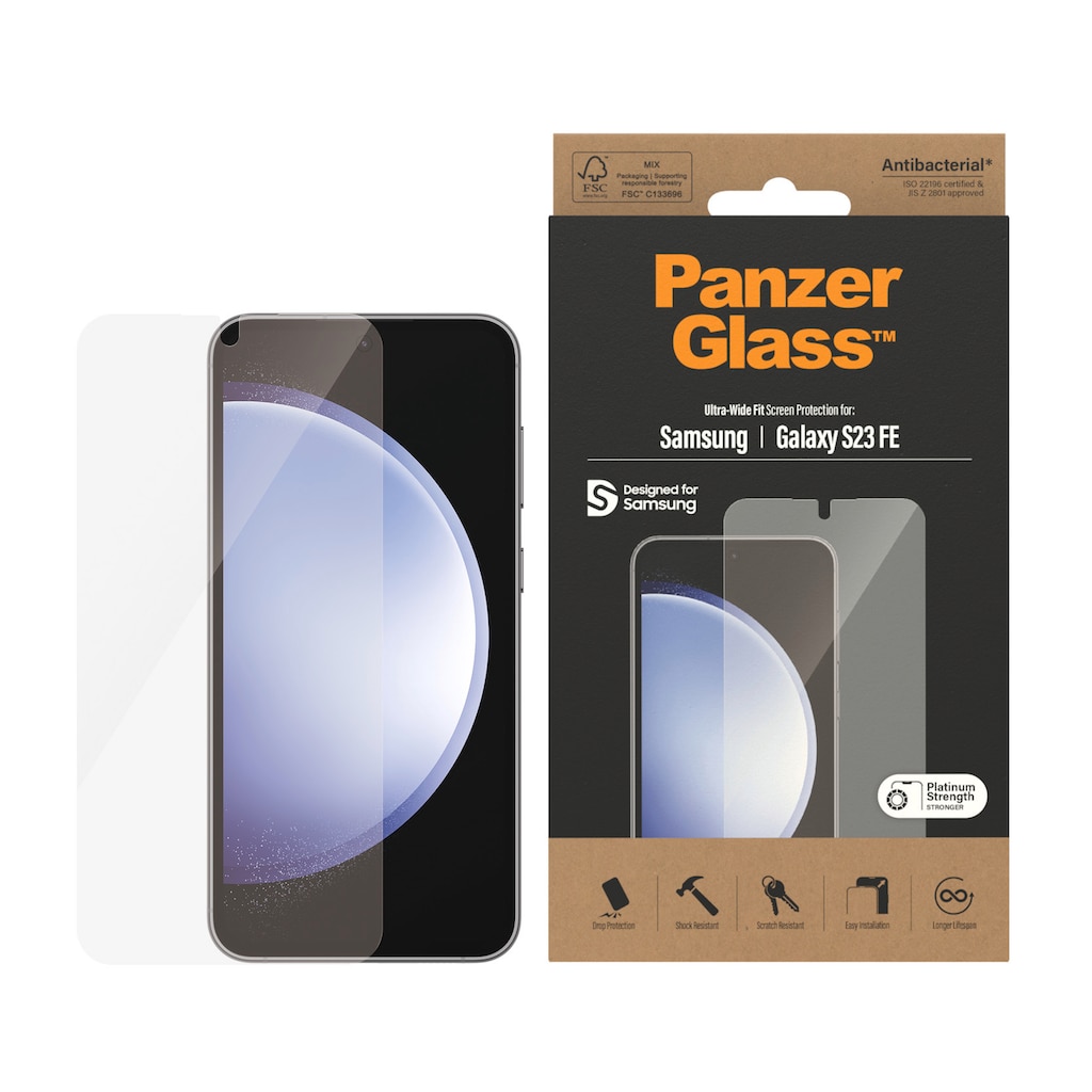 PanzerGlass Displayschutzglas »Screen Protector Ultra Wide Fit«, für Samsung Galaxy S23 FE