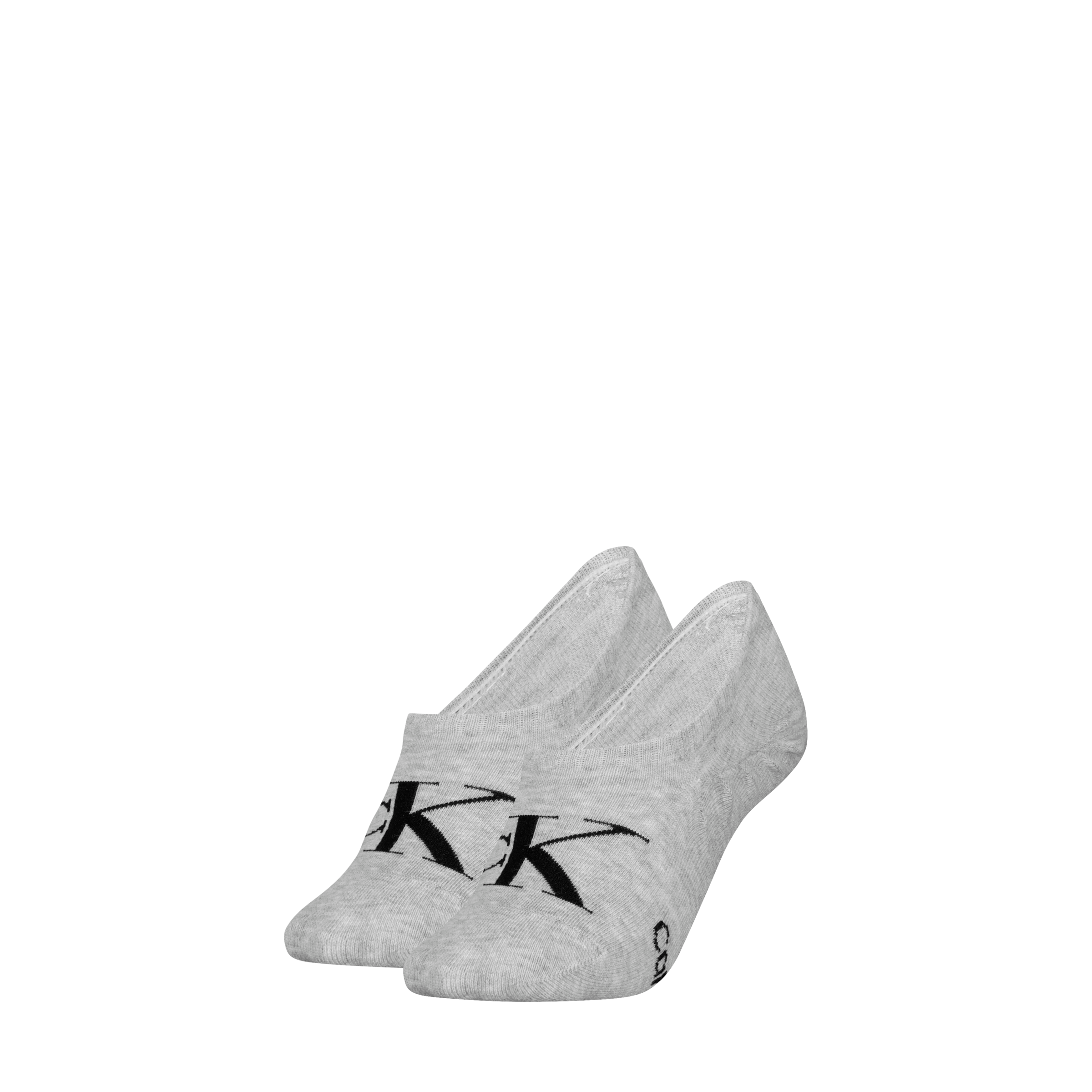 Image of Calvin Klein Jeans Füsslinge "CKJ WOMEN FOOTIE HIGH CUT MONOGRAM" 2 Paar, hoch geschnittene Silhouette, Cotton-Mix, elastisch