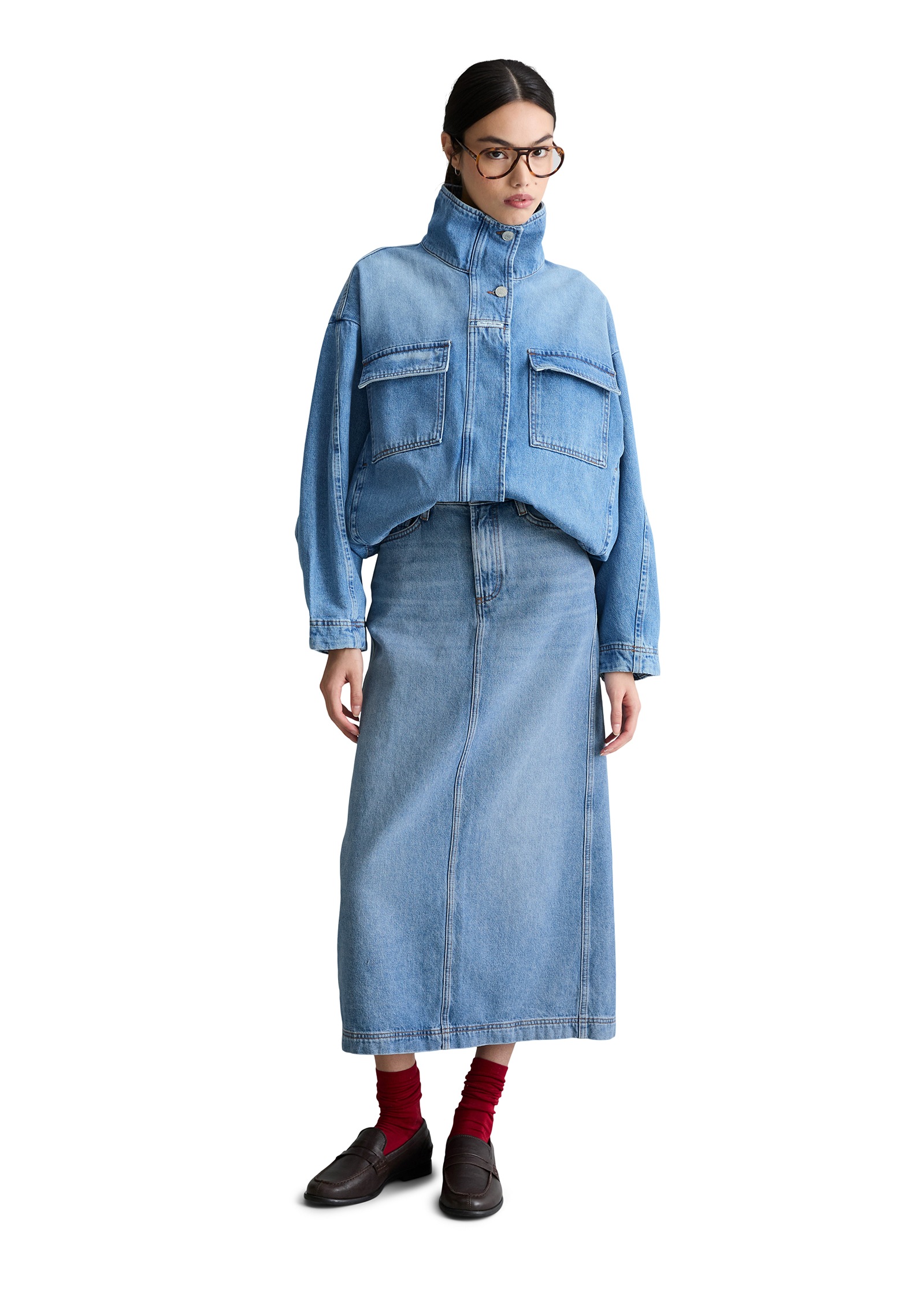 Marc O'Polo DENIM Veste en jean Funnel-Neck-Jeansblouson oversize