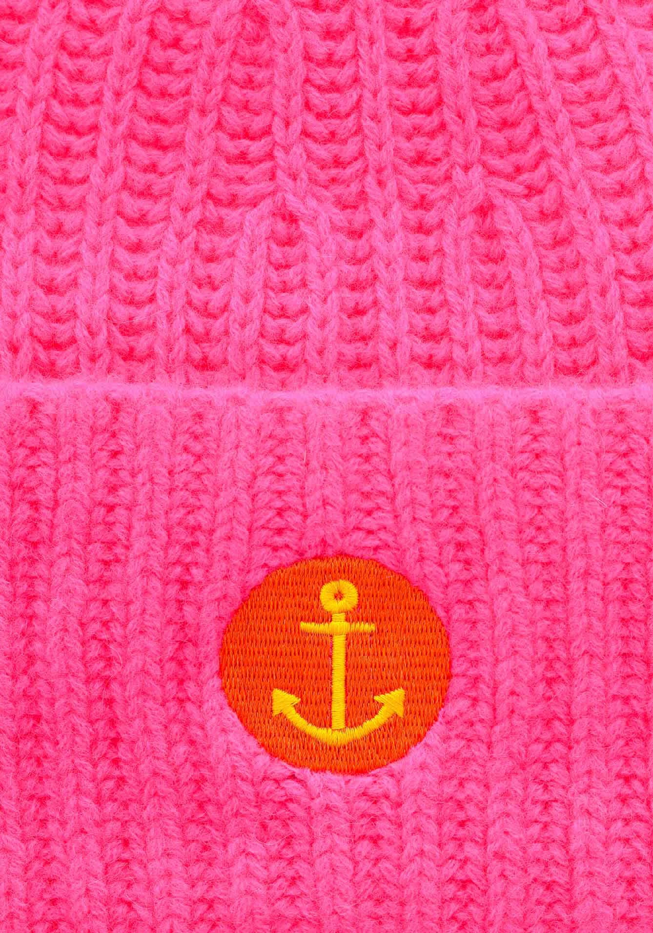 Zwillingsherz Beanie »Beanie mit Anker Stickerei«, (Packung), mit auffälligem Anker-Motiv