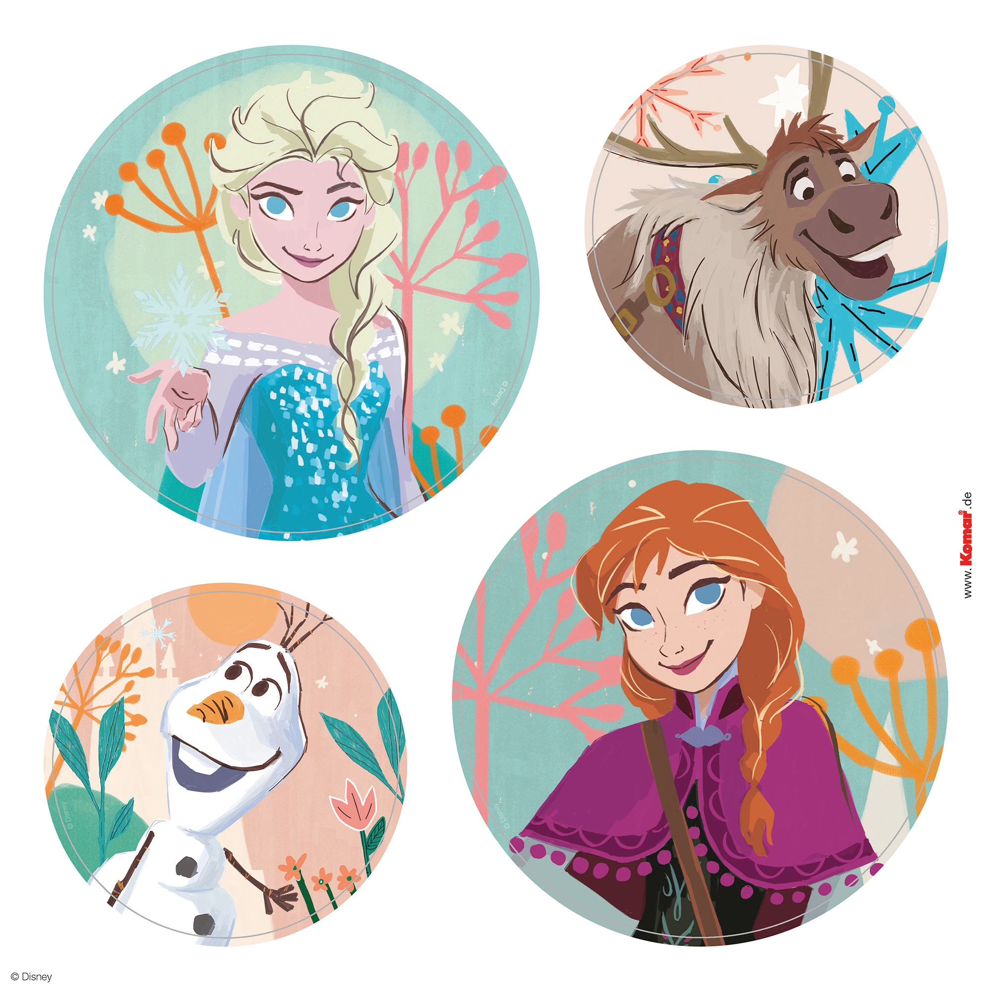 Komar Tableau de fenêtre »Fenstersticker - Frozen Royal - Grösse 30 x 30 cm« 36 x 30 cm, 2 Bogen