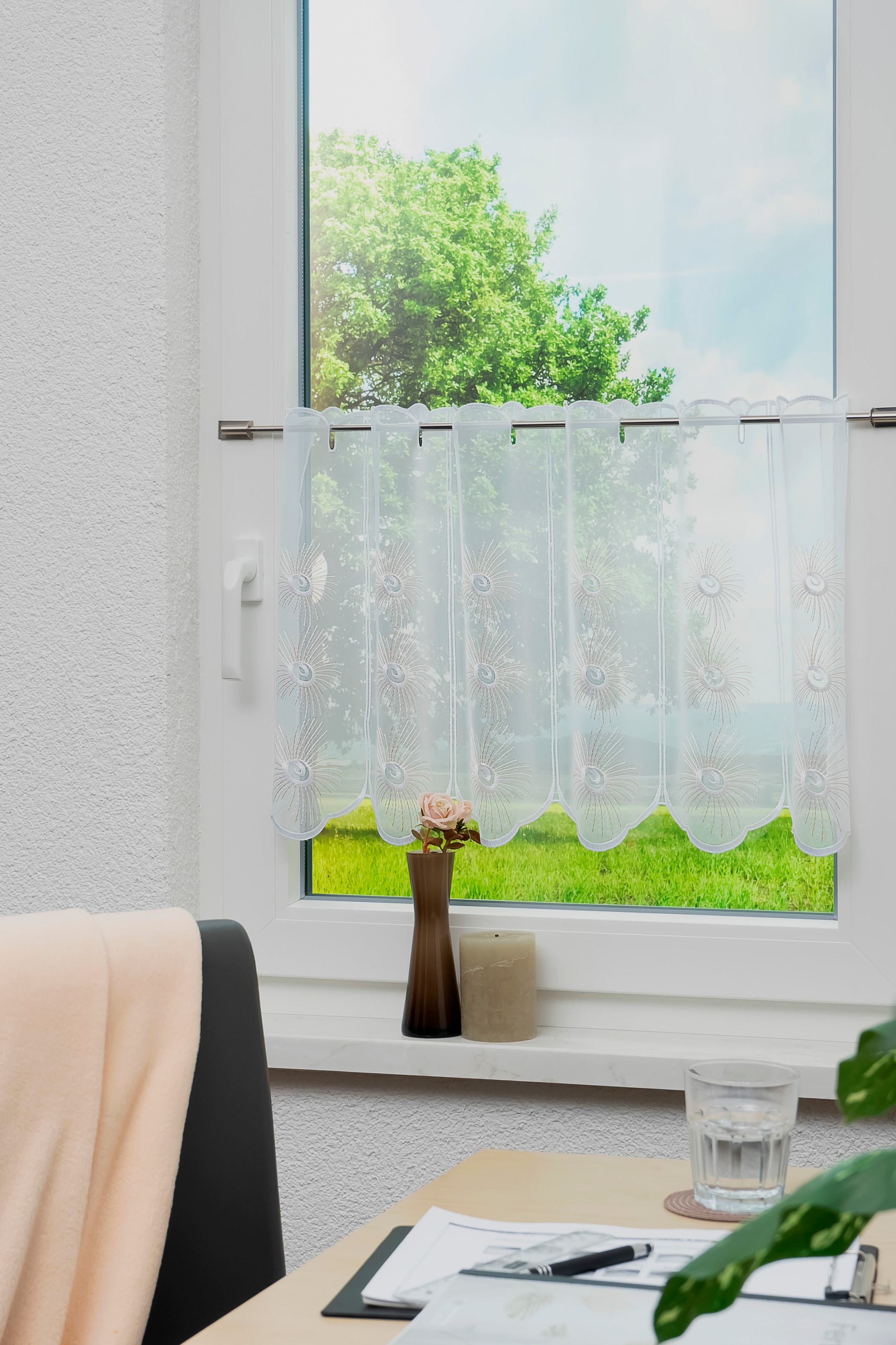 Stickereien Plauen Panneaux »Monika« Stangendurchzug 1 Stk. tlg.