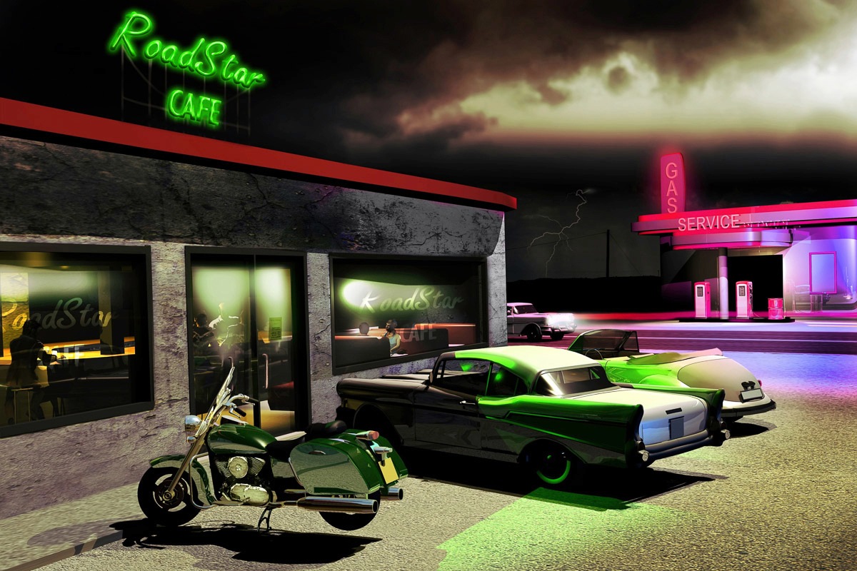 Image of Papermoon Fototapete »Cafe«, Vliestapete, hochwertiger Digitaldruck, inklusive Kleister bei Ackermann Versand Schweiz