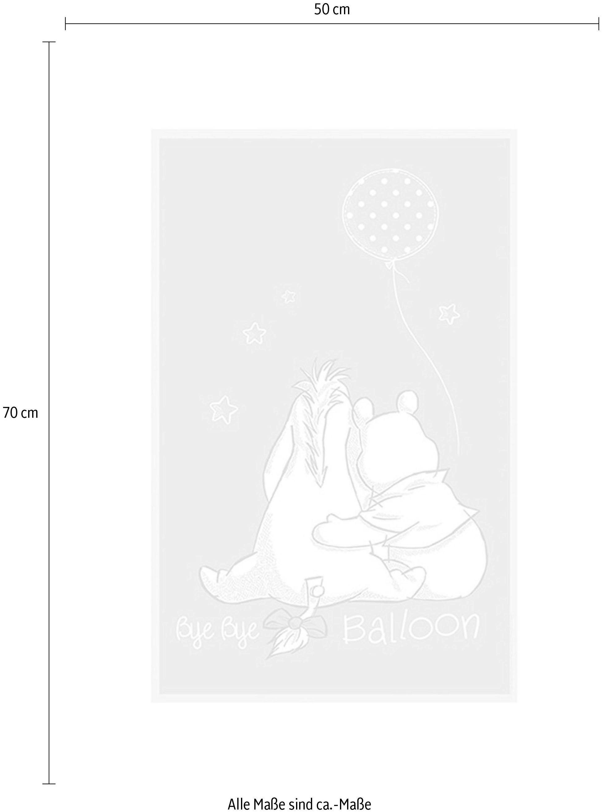 Komar Bild »Winnie the Pooh Bye Bye Balloon«, Disney, (1 St.), Wandbild zur Dekoration im Kinderzimmer - ohne Rahmen