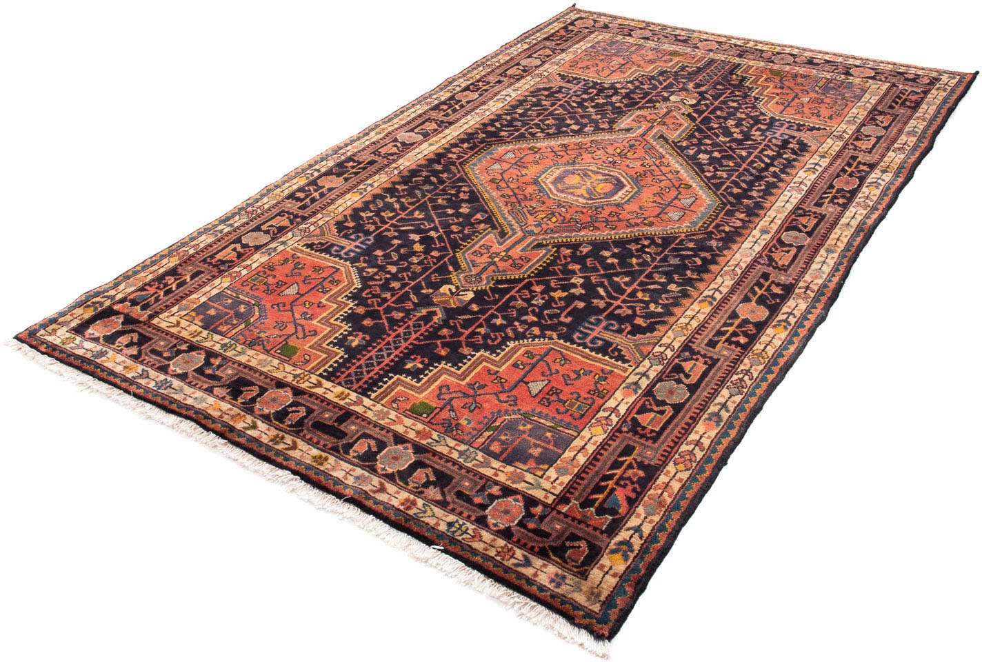 Image of morgenland Orientteppich »Perser - Nomadic - 216 x 135 cm - dunkelblau«, rechteckig, 10 mm Höhe, Wohnzimmer, Handgeknüpft, Einzelstück mit Zertifikat bei Ackermann Versand Schweiz