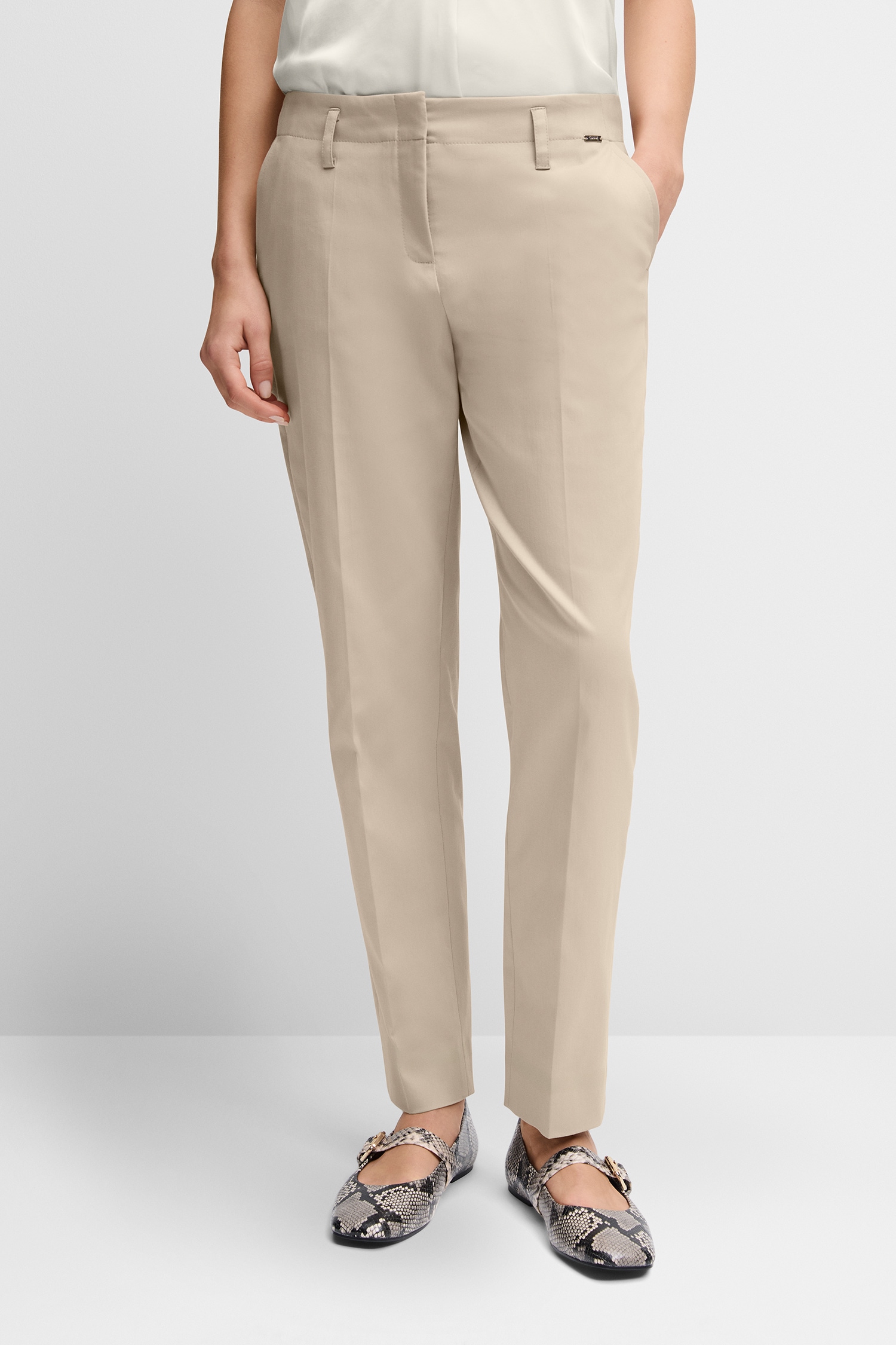 Image of Cinque Anzughose "CIHAMELIN" Tapered Fit, fliessender Stoff, cleane Silhouette
