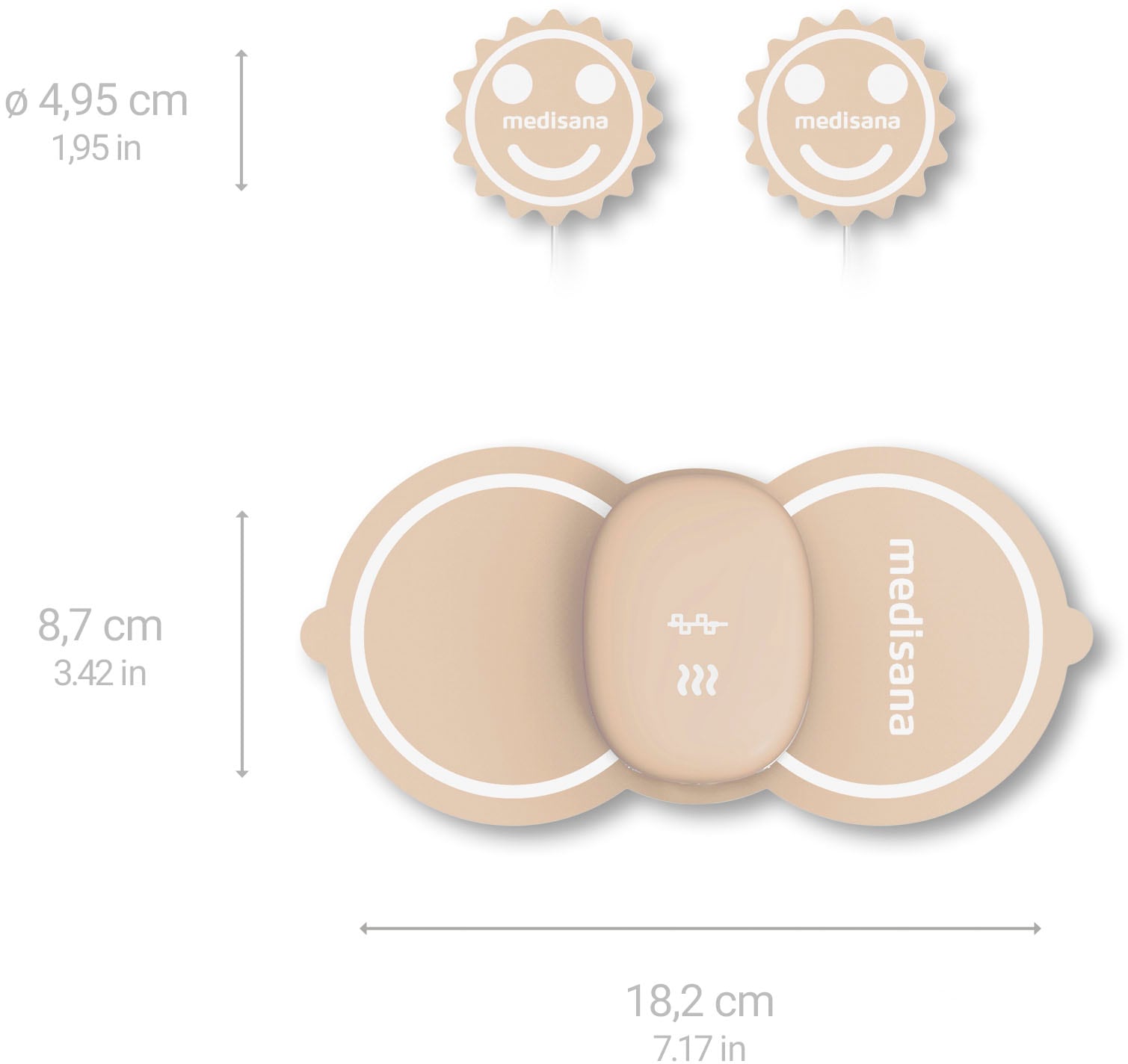Medisana Pad menstruel »TT 250« Linderung & Entspannung bei Menstruation und Endometriose, Tens, Wärme