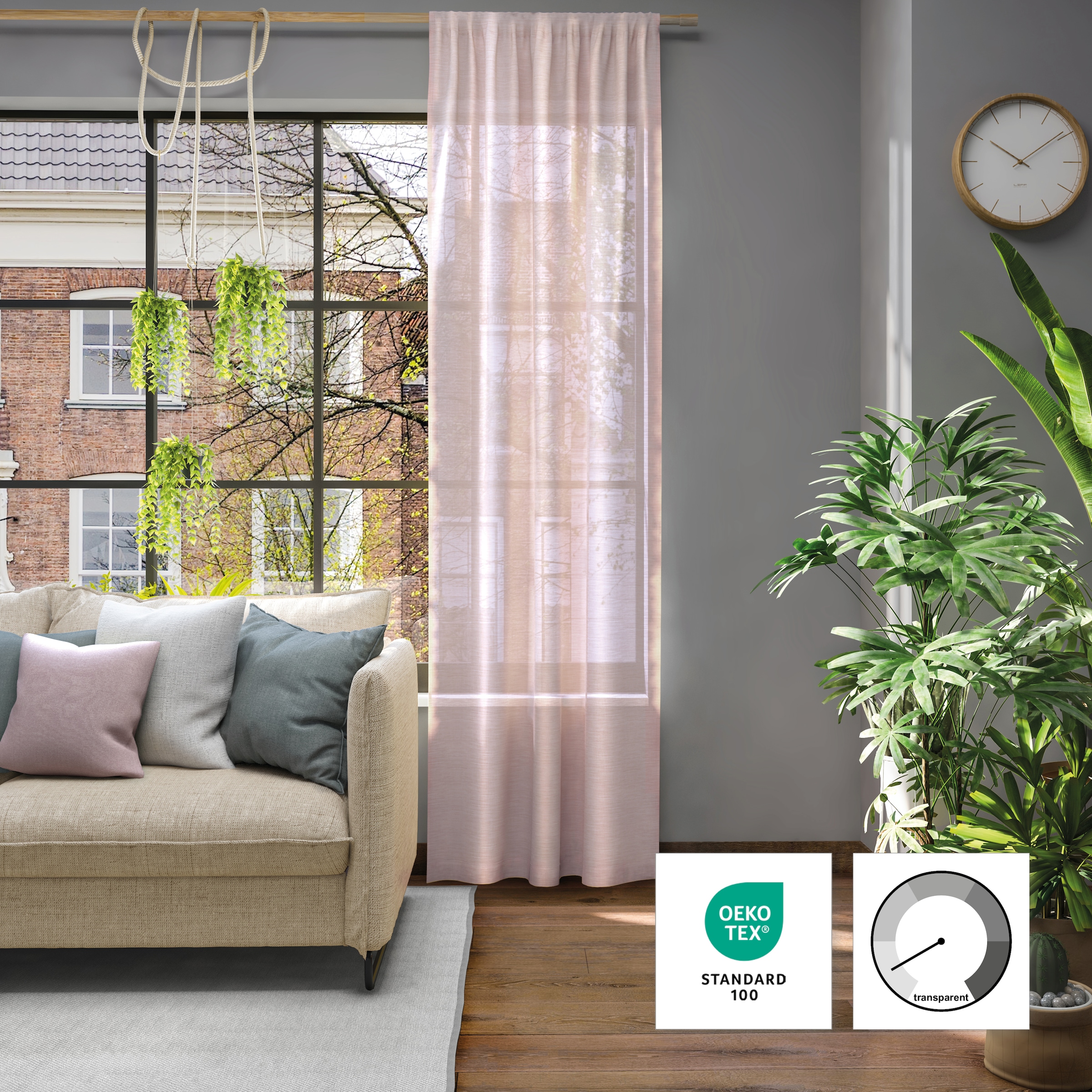 Neutex for you! Rideau »Libre-ECO« Passage tige 1 cuis tlg.