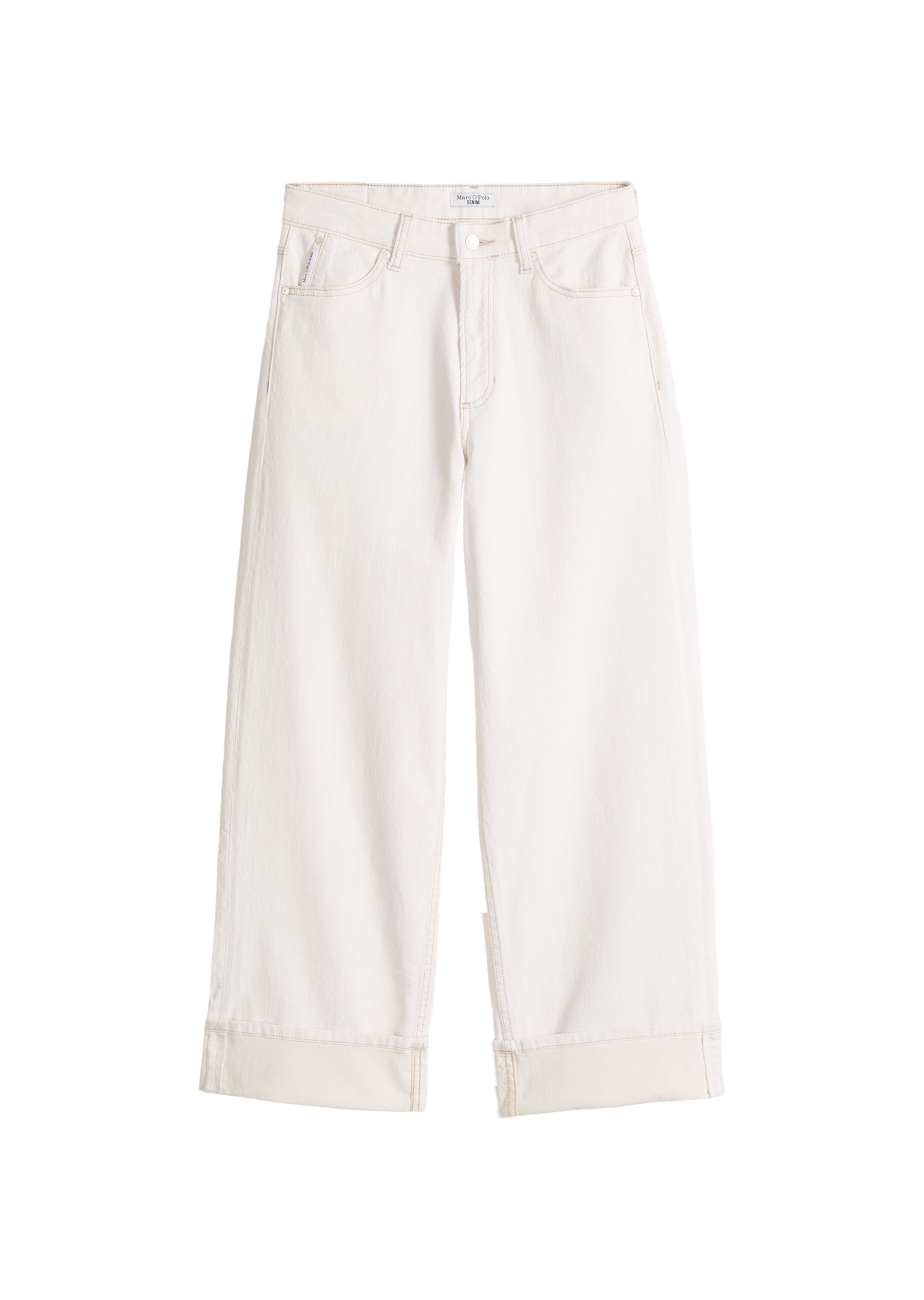 Marc O'Polo DENIM Jeans 7/8 Modèle Tomma wide en denim stretch de haute qualité, taille haute
