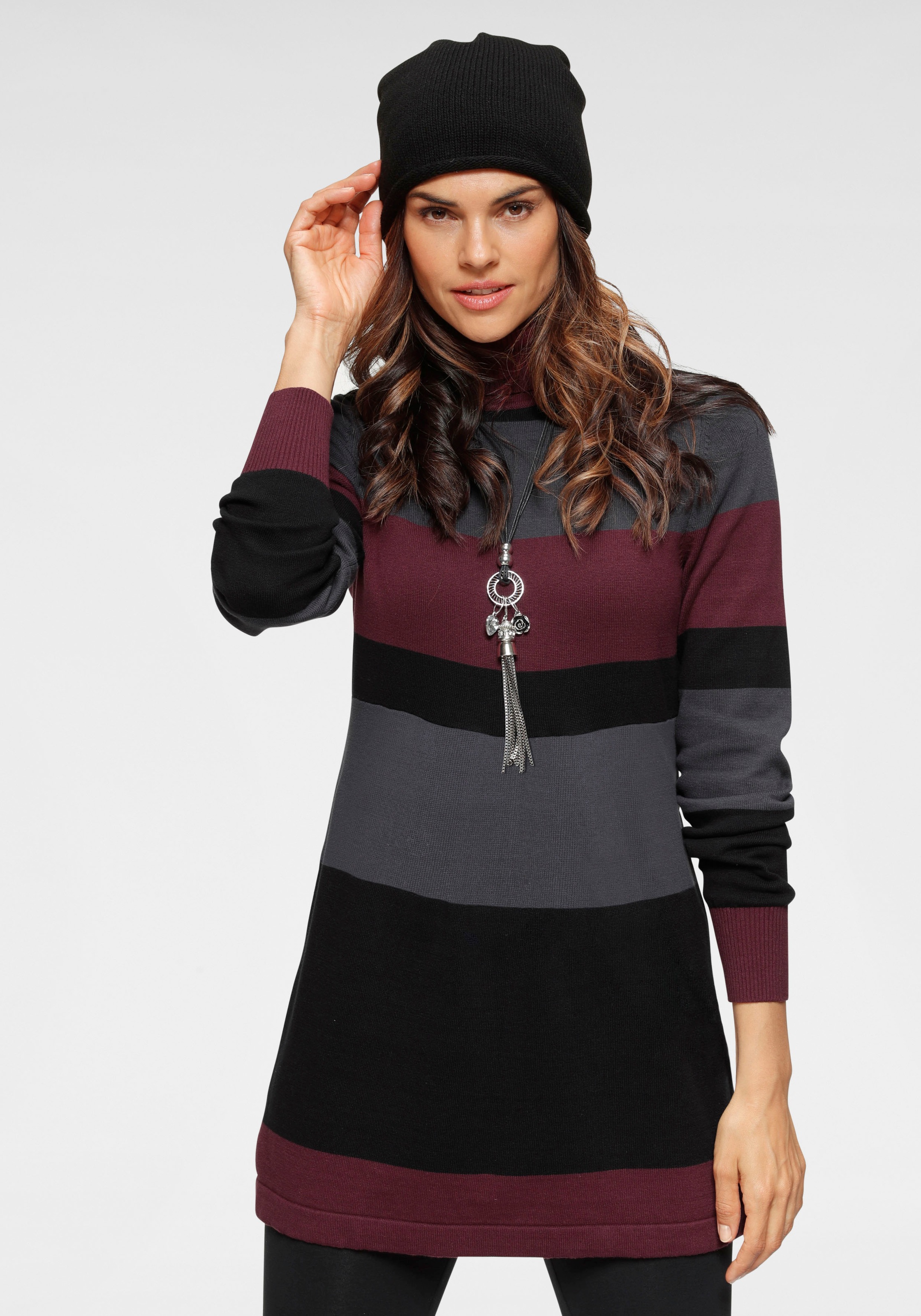 Image of Boysen's Longpullover, uni oder gestreift bei Ackermann Versand Schweiz