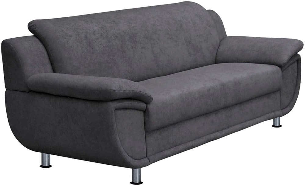 TRENDMANUFAKTUR 2-Sitzer »Rondo, Breite 178 cm, breite Armlehnen, Füsse chromfarben« Couch wahlweise mit Federkern und in verschiedenen Bezügen bestellbar