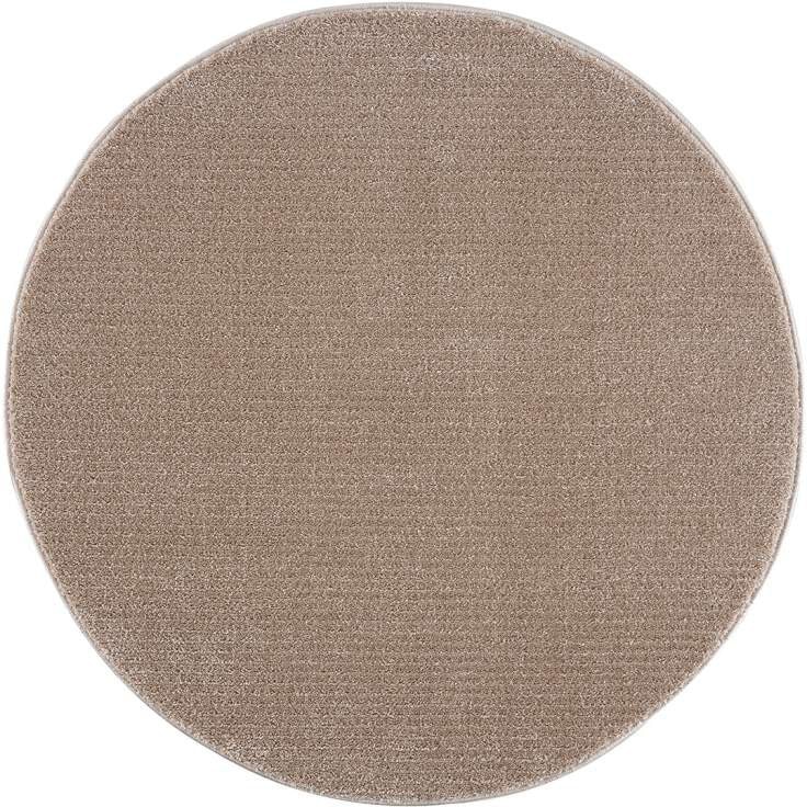 Carpet City Teppich »Friseé-Teppich FANCY900«, rund, 12 mm Höhe, Kurzflor, Einfarbig, 3D-Optik, Streifen Look